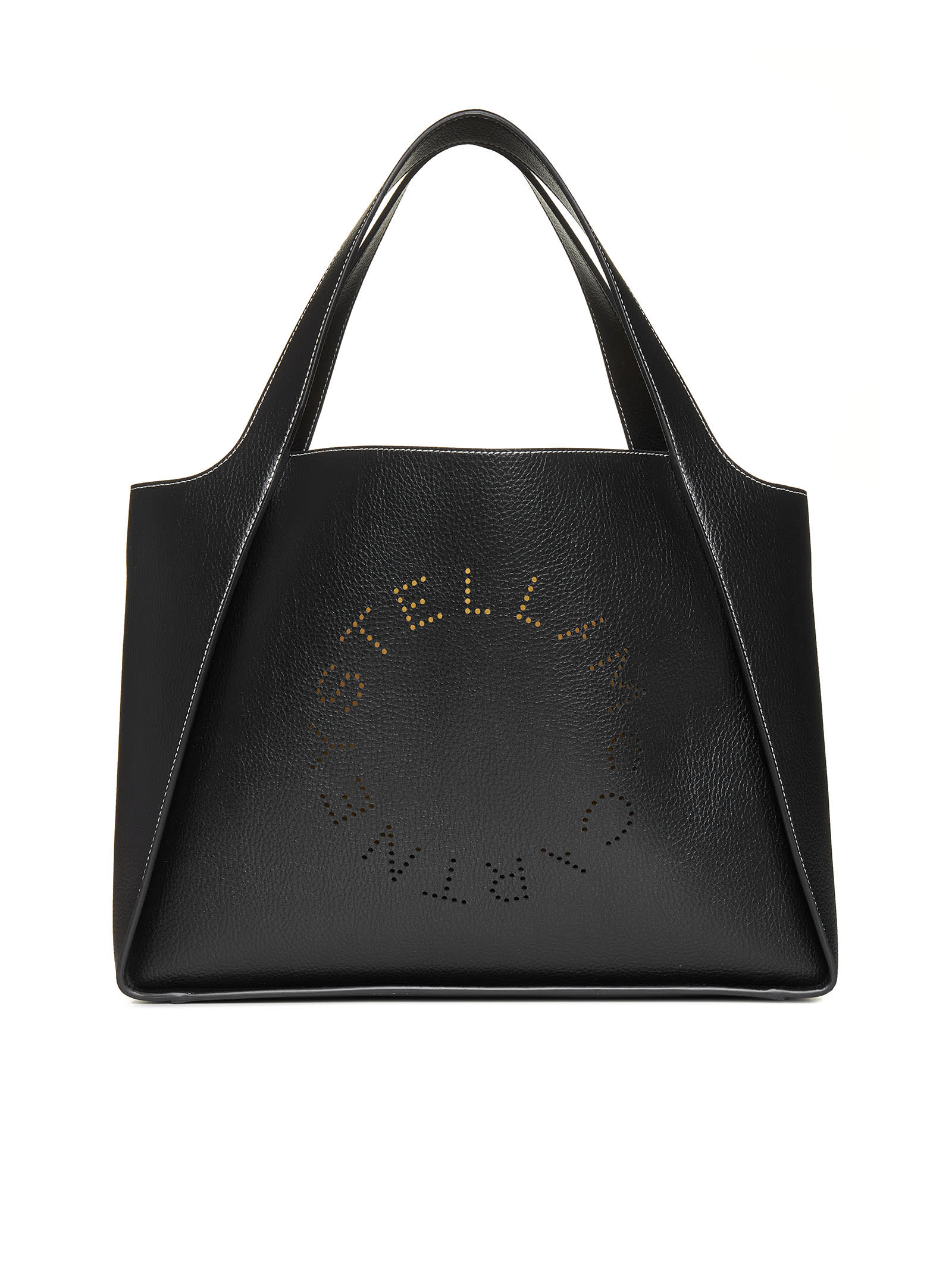 Shop Stella Mccartney Tote Bag With Logo In Black