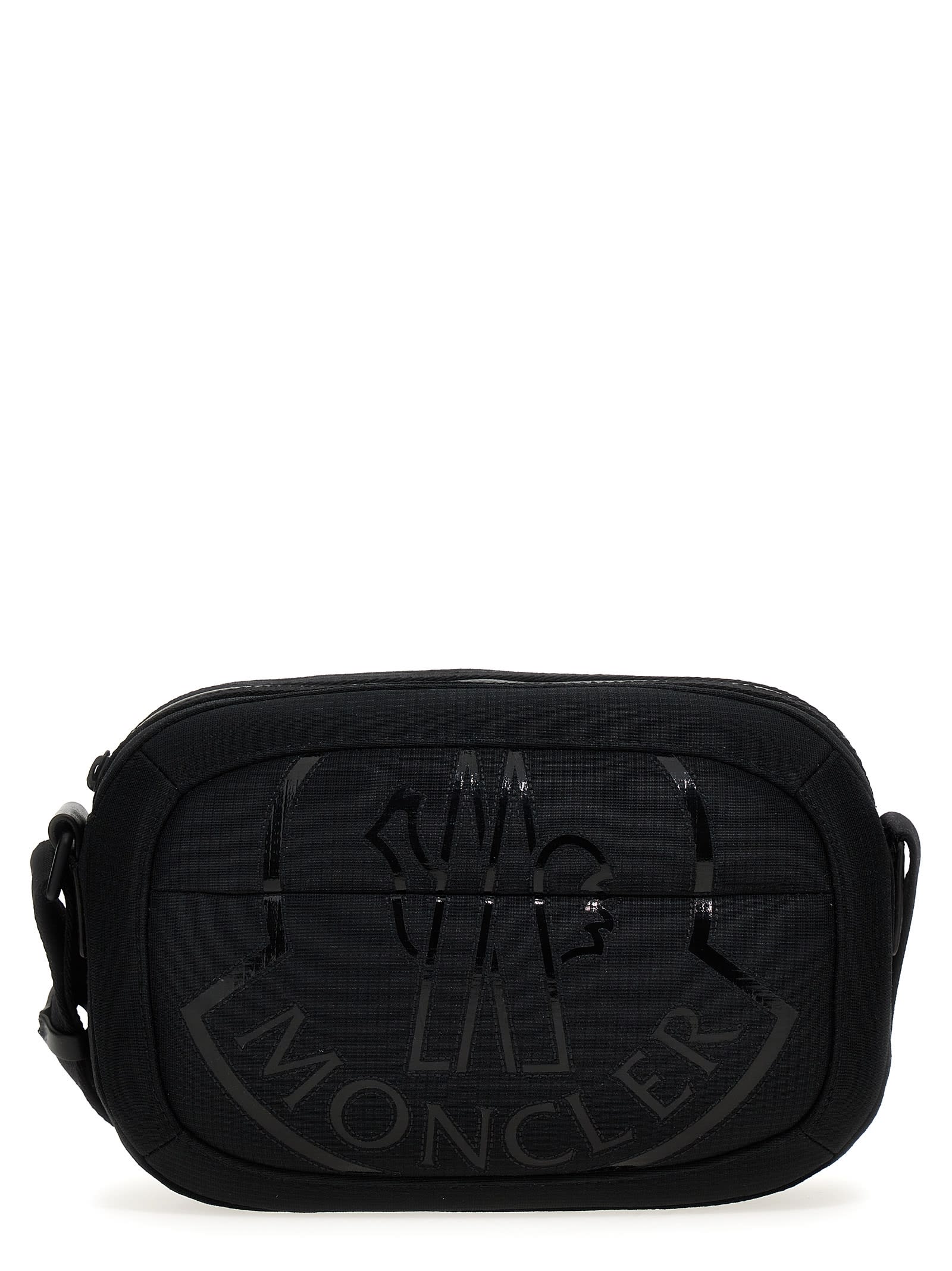 Shop Moncler Cut Crossbody Bag In Black