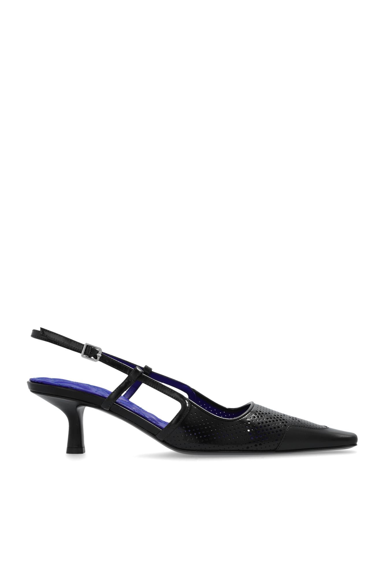 Shop Burberry Chisel Pumps In Black