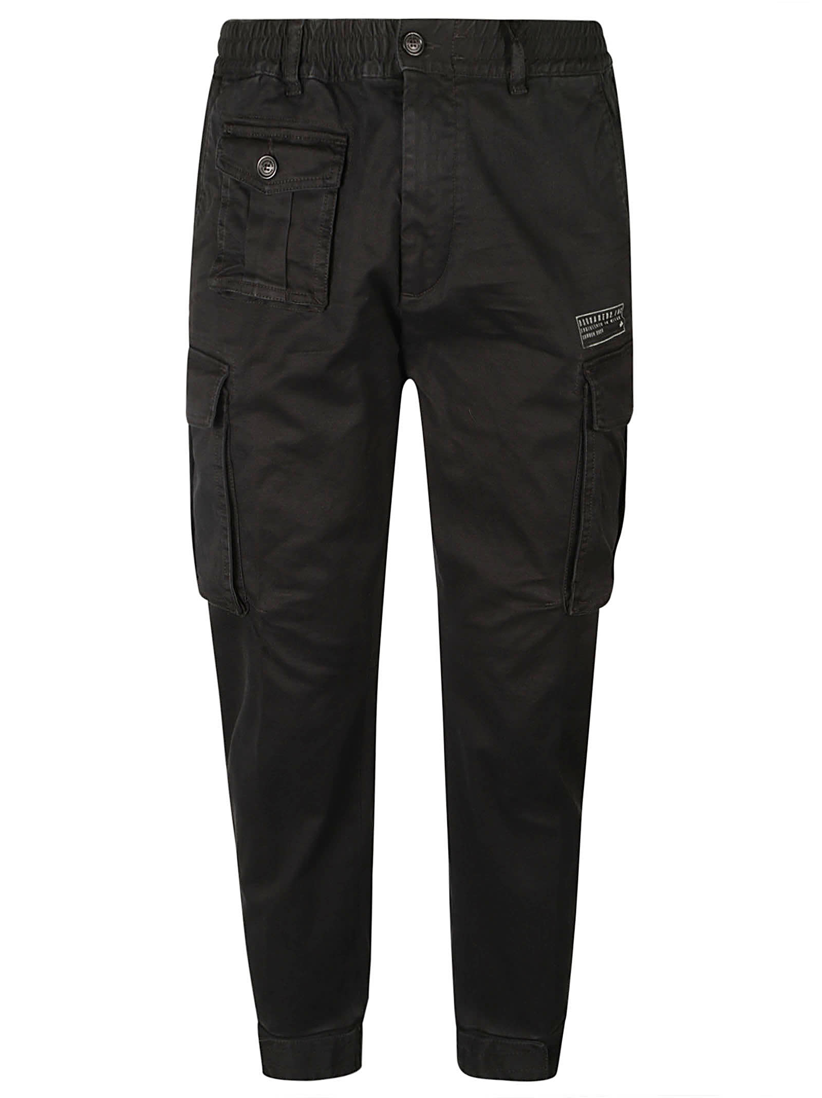 Shop Dsquared2 Urban Cyprus Cargo Trousers In Black