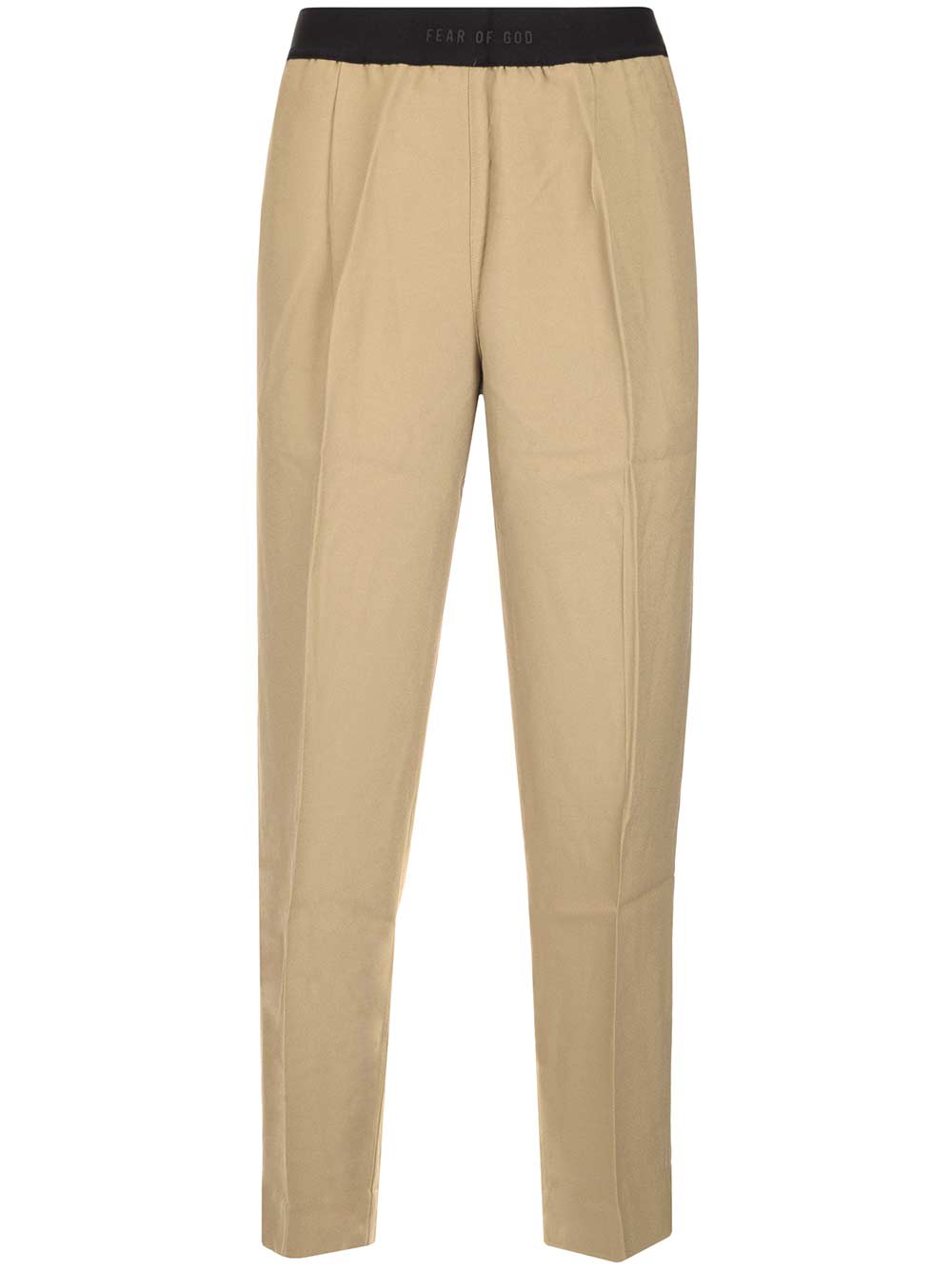 Shop Fear Of God Beige Cotton Trousers