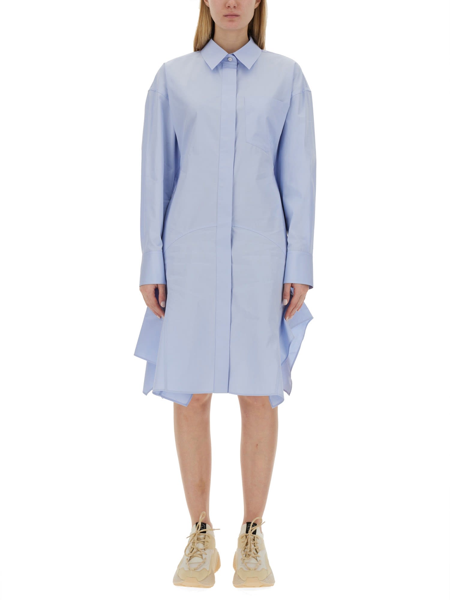 Shop Stella Mccartney Shirt Dress In Azzurro