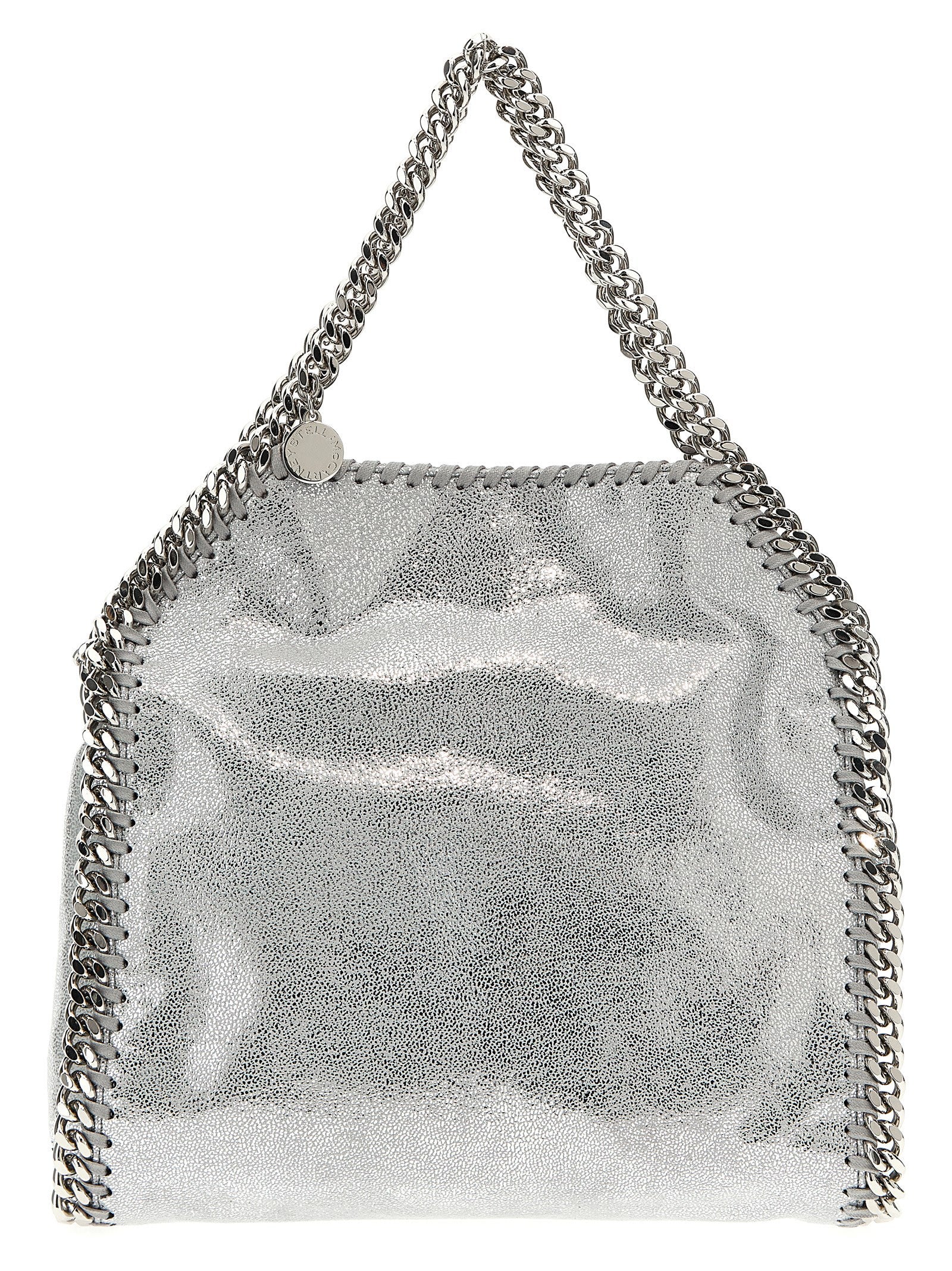 Shop Stella Mccartney Falabella Tote Bag In Silver
