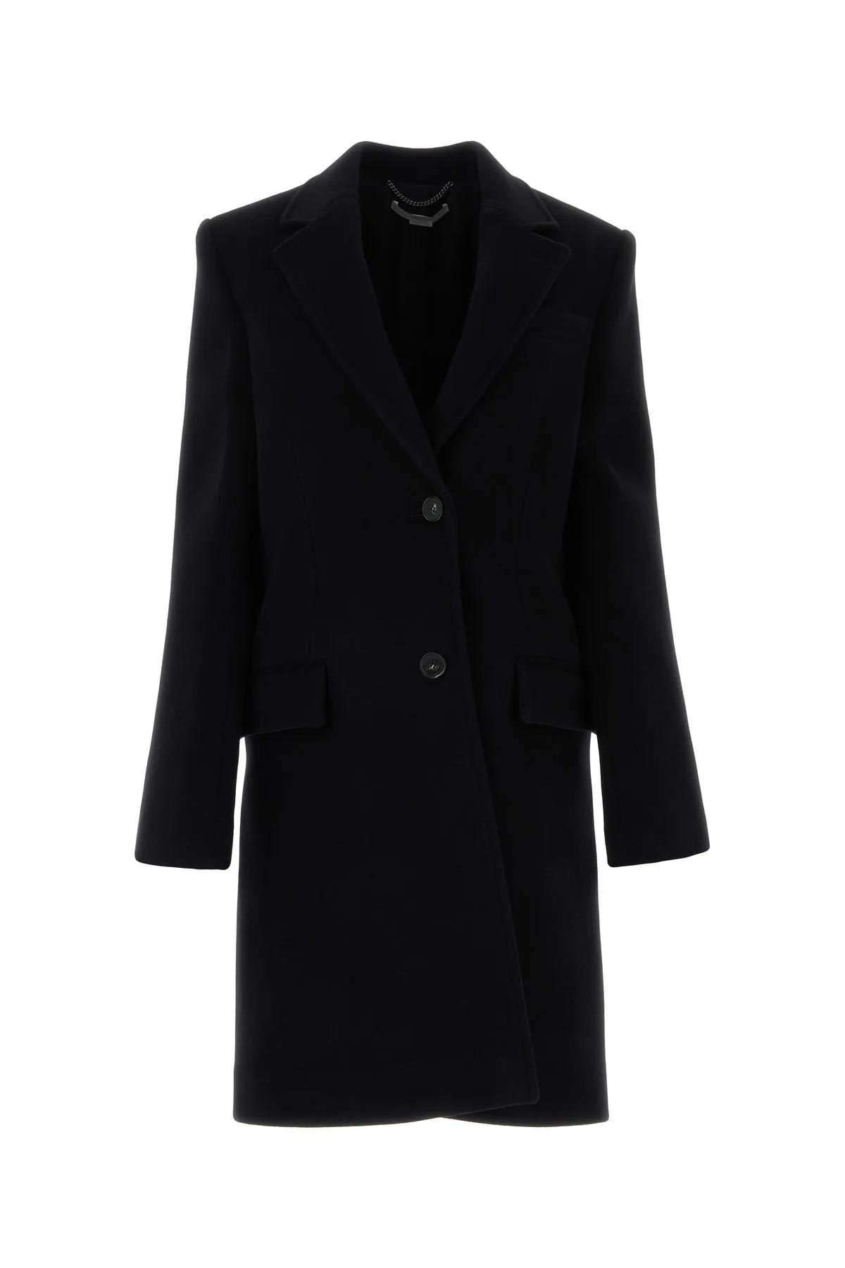 Shop Stella Mccartney Structured Coat In Black