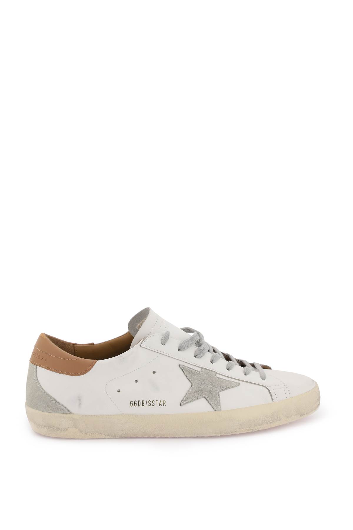 Shop Golden Goose Super-star Sneakers In White Ice Light Brown (white)
