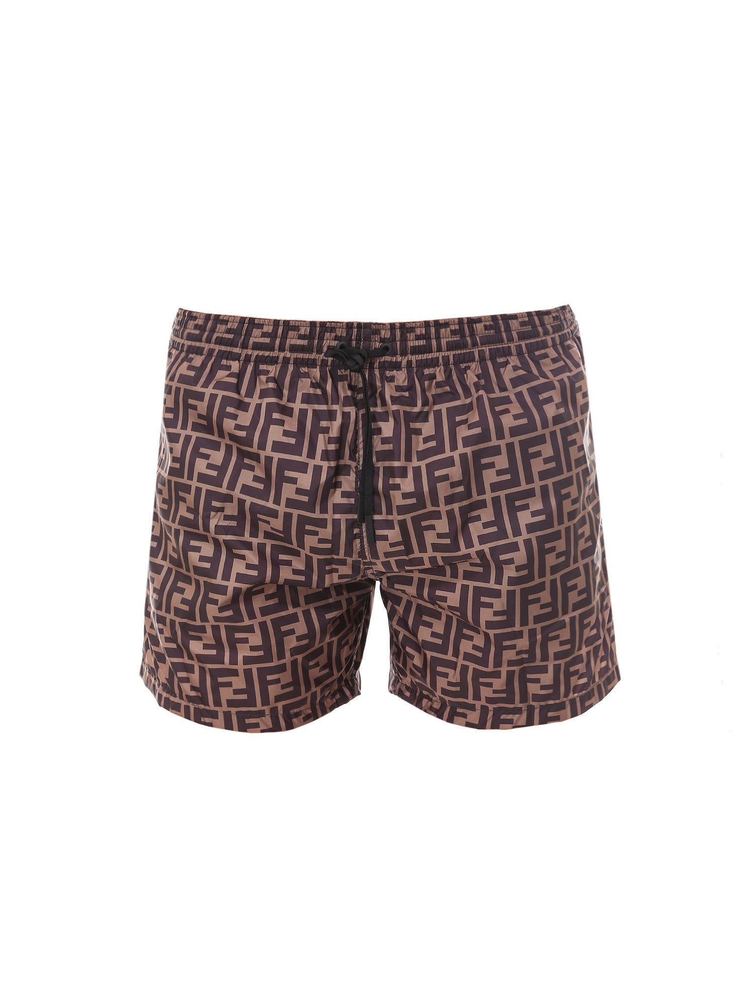 Shop Fendi Swim Trunks In Tabacco Moro