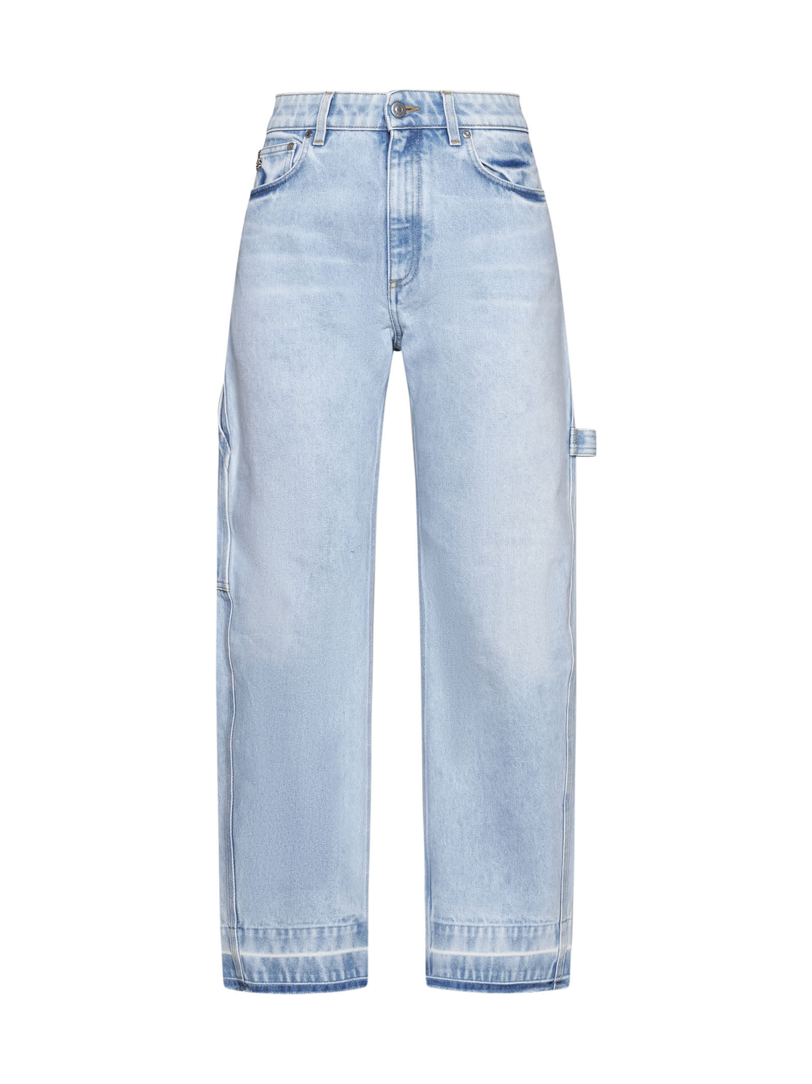 Shop Stella Mccartney Banana Leg Utility Jeans In Blue