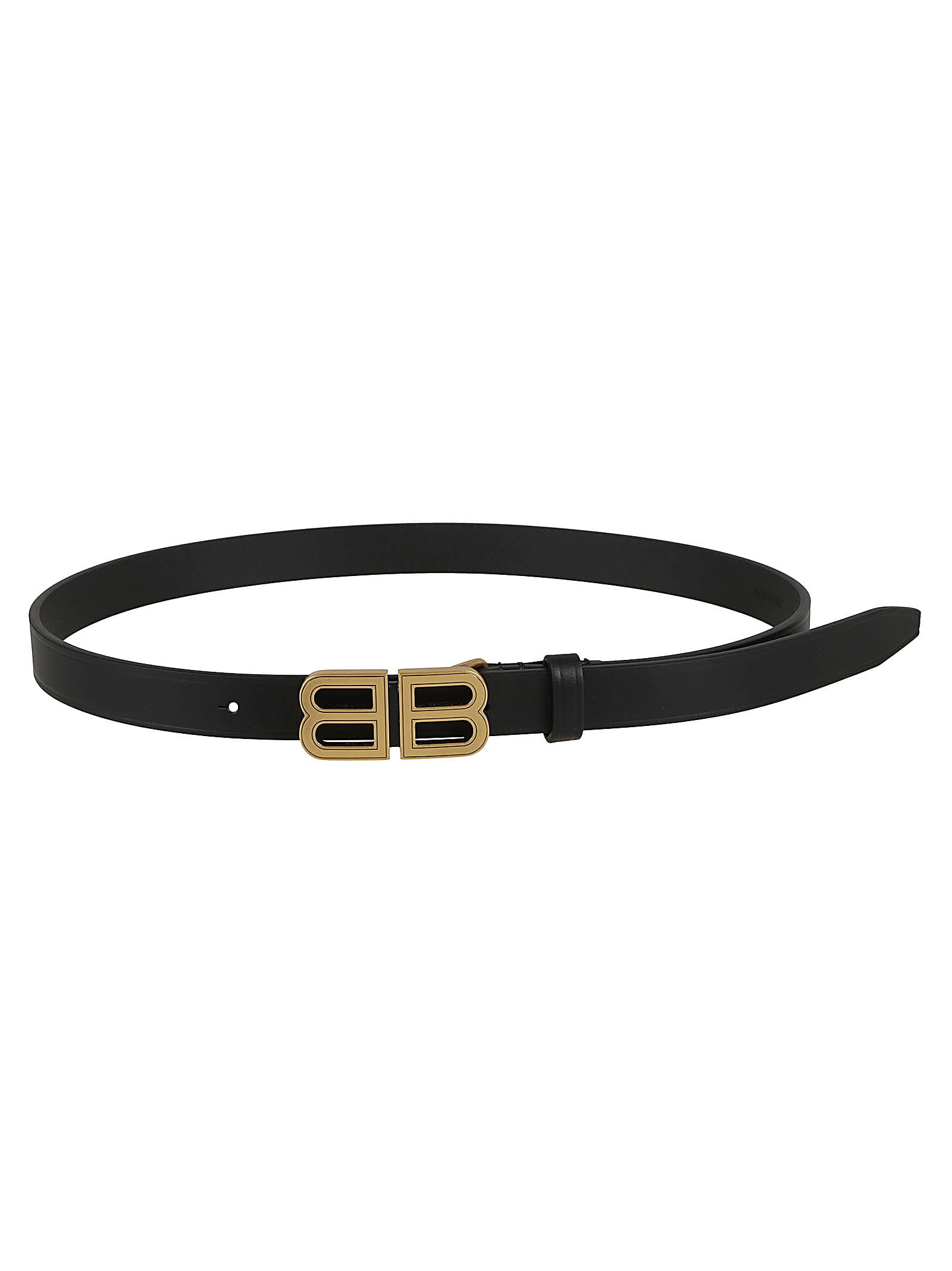 Shop Balenciaga Bb Hourgl Belt In Black