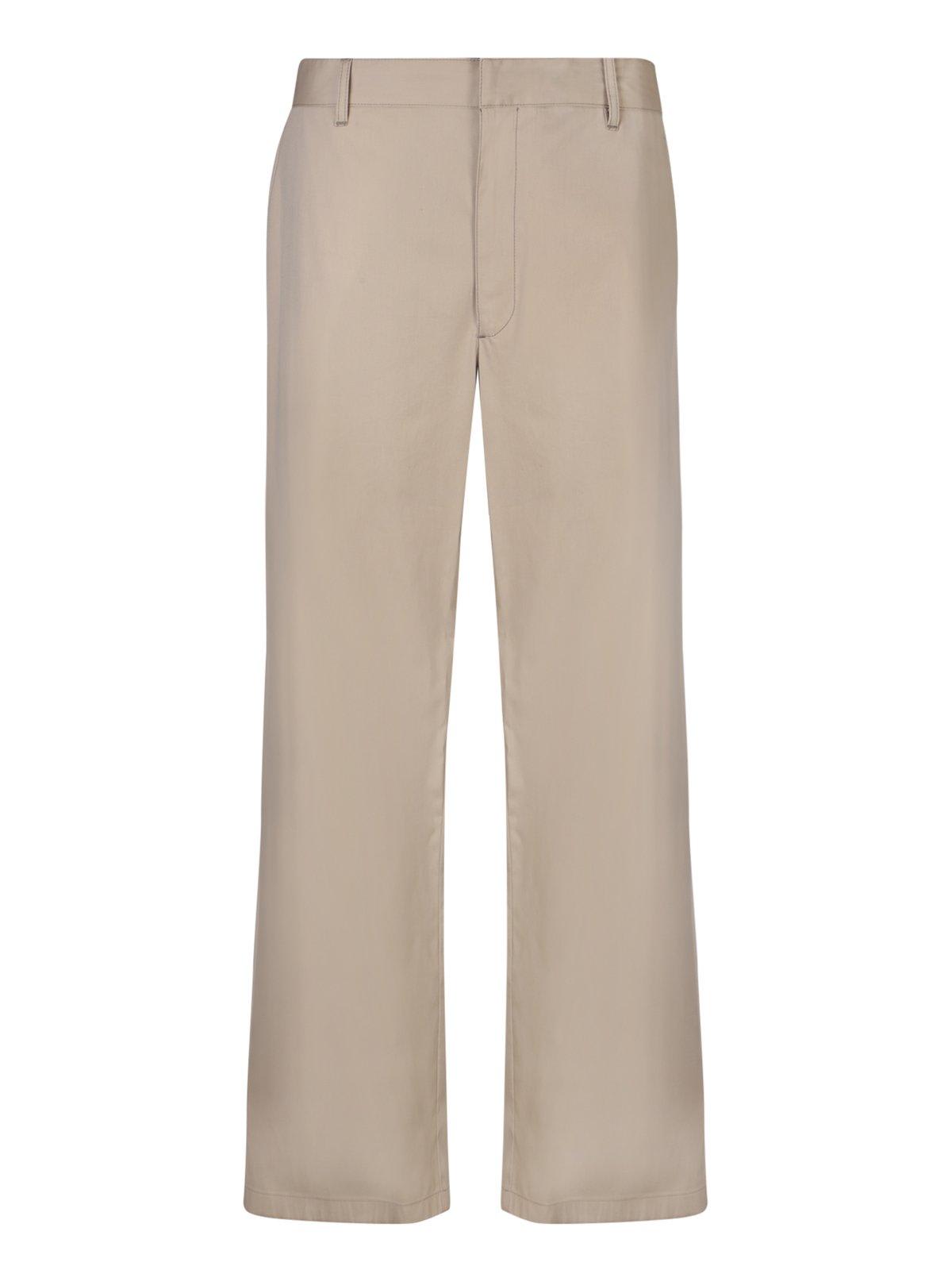 Shop Prada Mid-rise Tapered Trousers In Corda