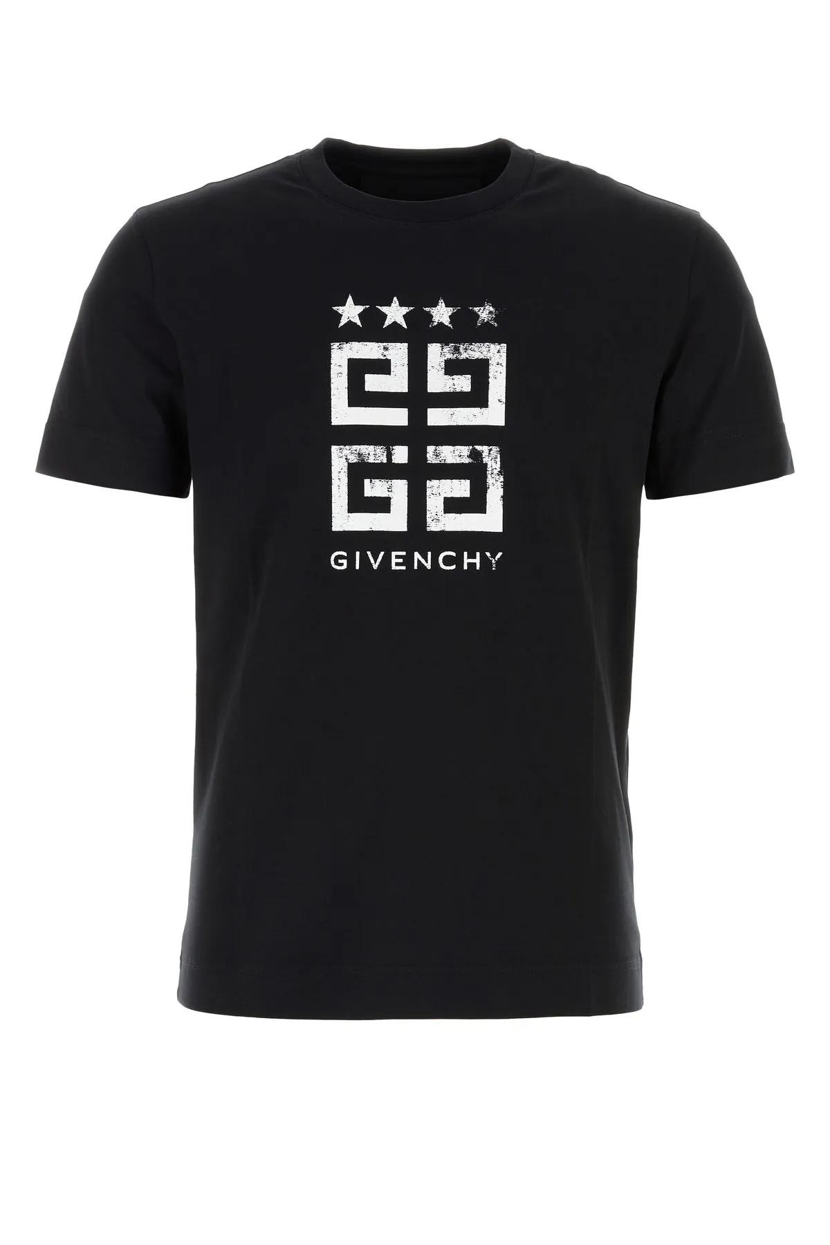 Shop Givenchy Black Cotton T-shirt