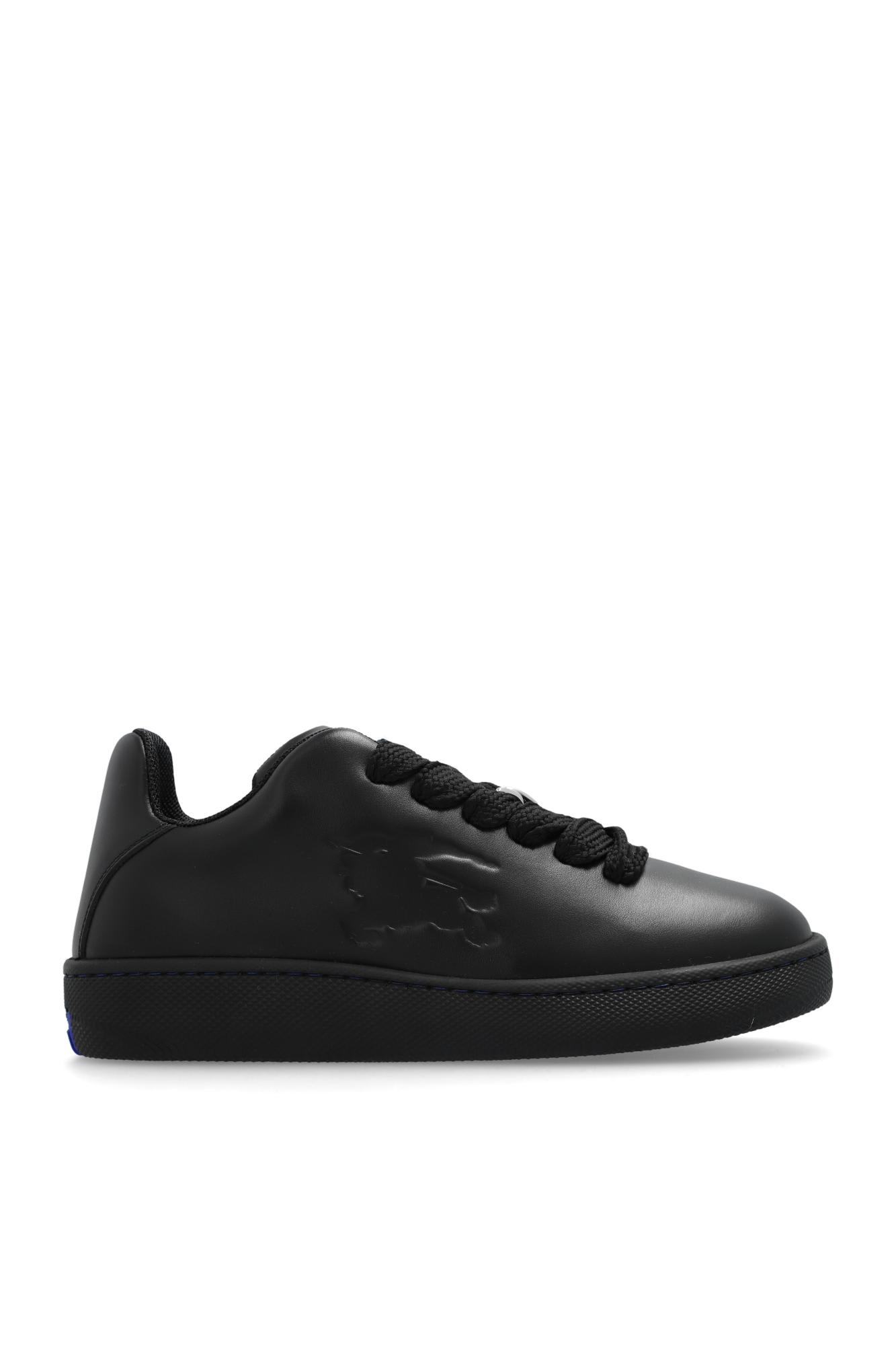 Shop Burberry Box Sneakers In Black