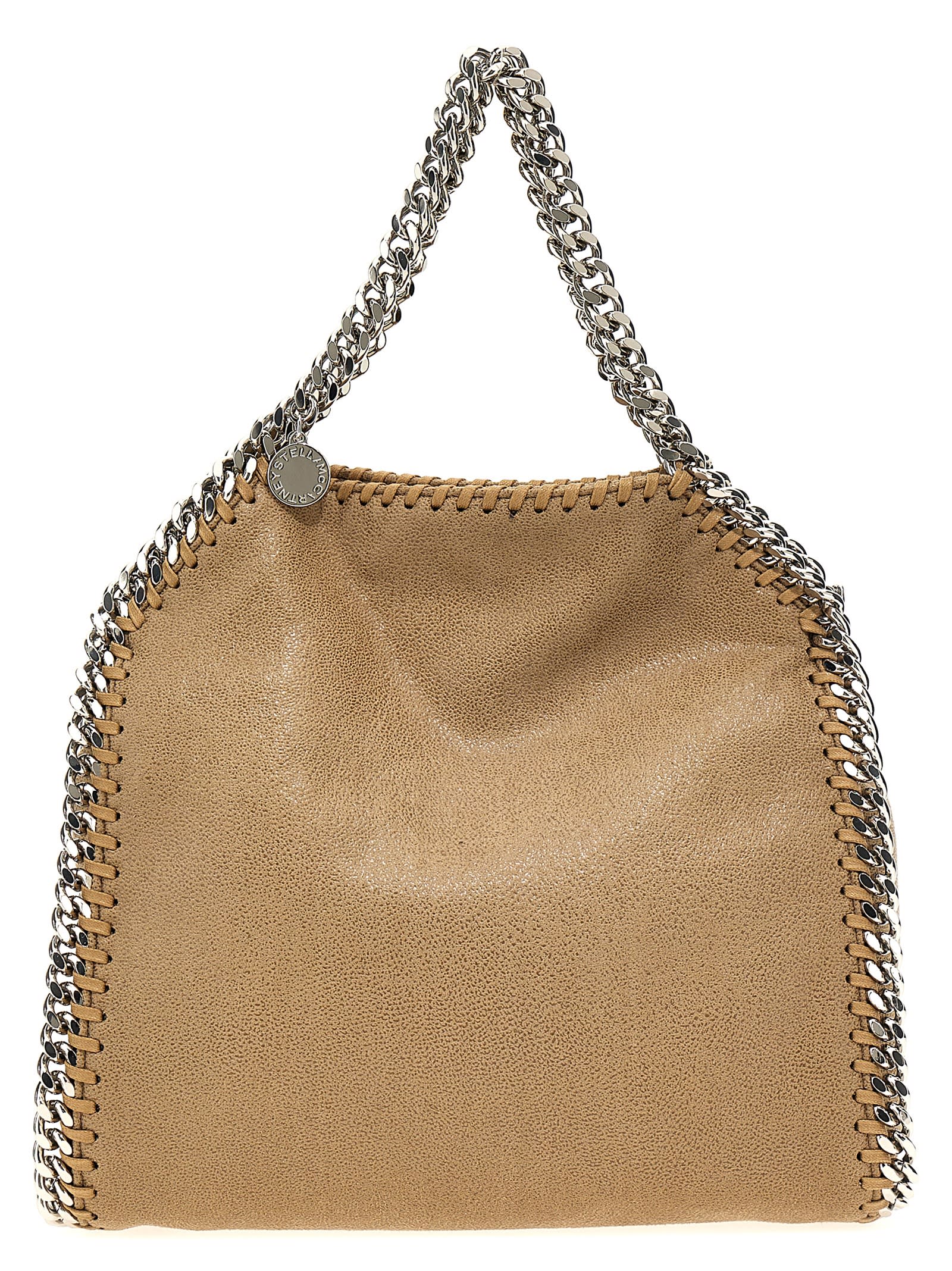 Shop Stella Mccartney Mini Falabella Handbag In Beige
