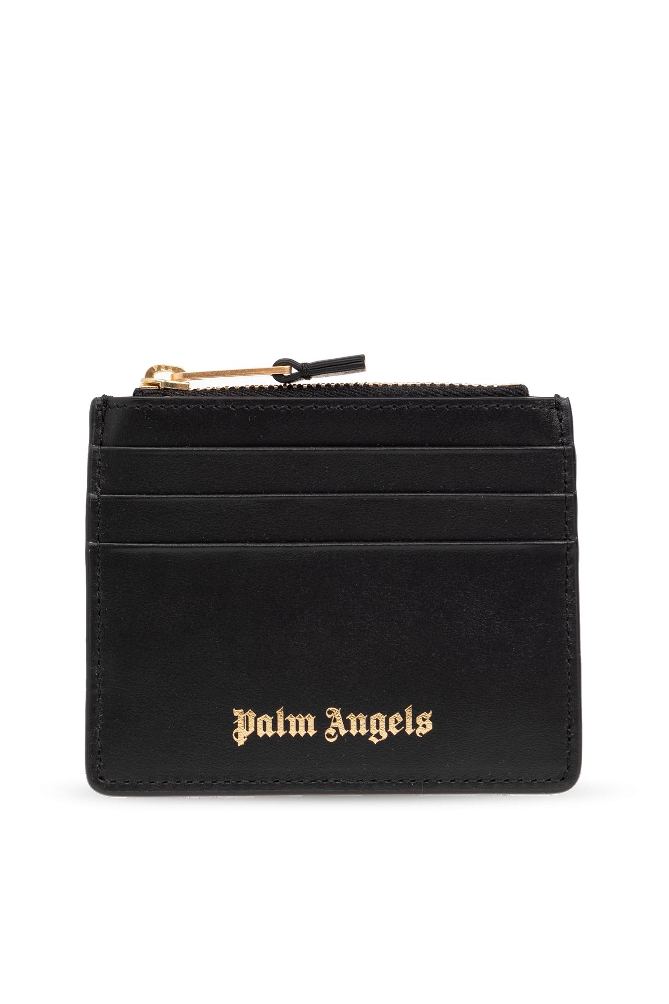 Shop Palm Angels Card Case With Logo In Black