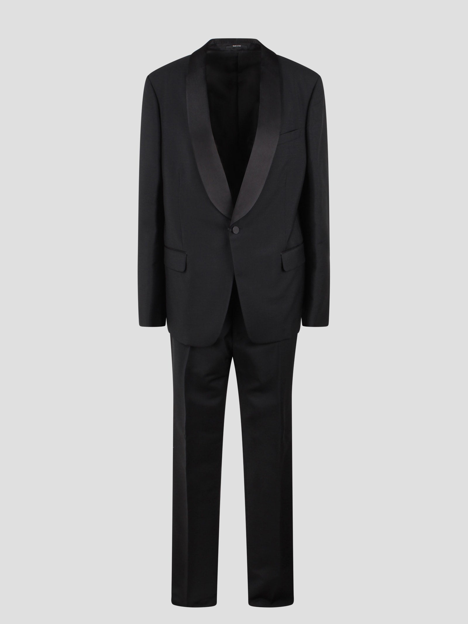 Shop Gucci Slim Fit Wool Suit In Black