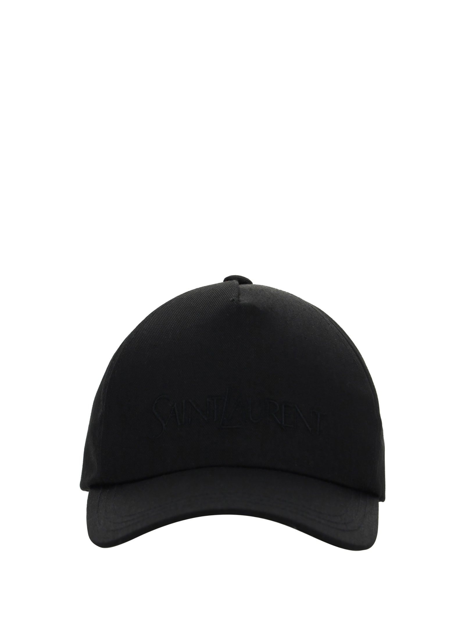 Shop Saint Laurent Baseball Hat In Nero