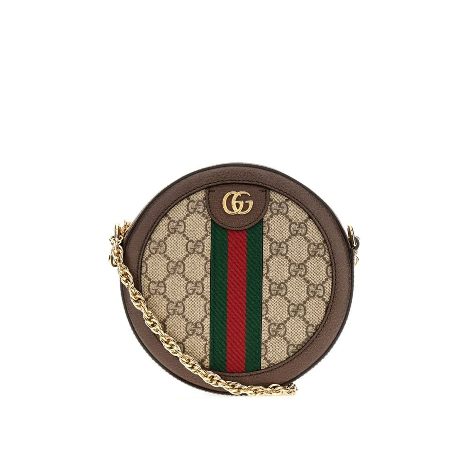 Shop Gucci Ophidia Mini Bag In Brown