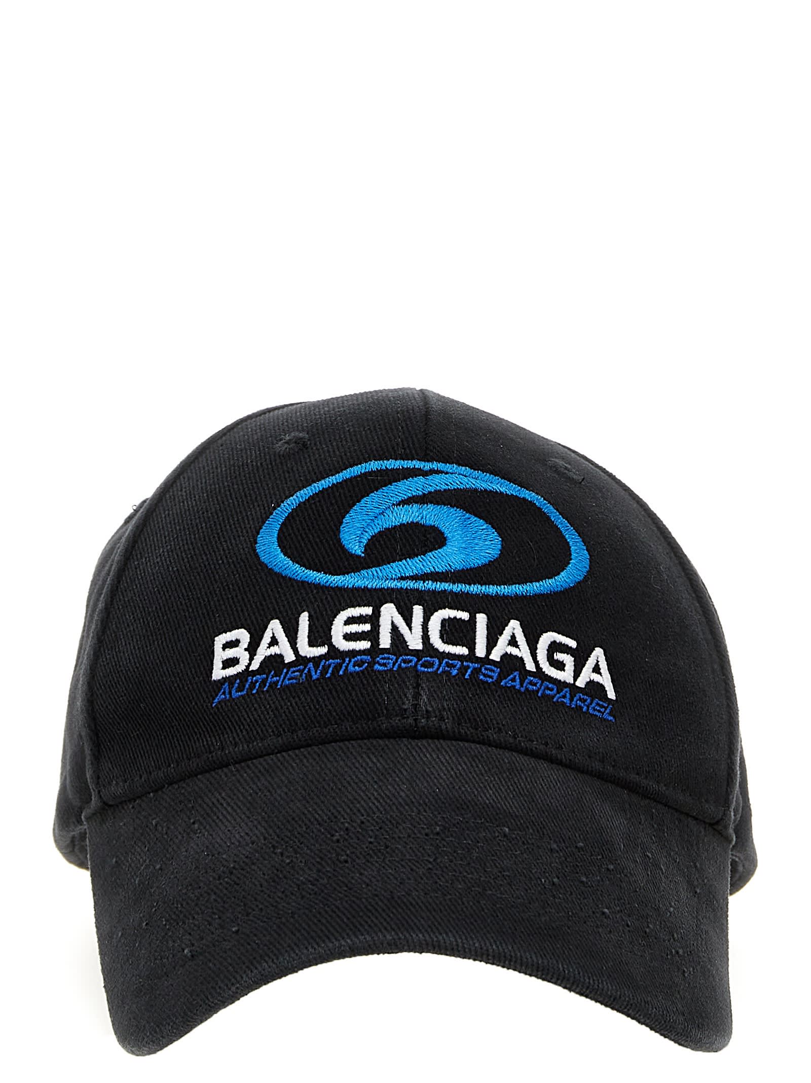 Shop Balenciaga Surfer Cap In Washed Black