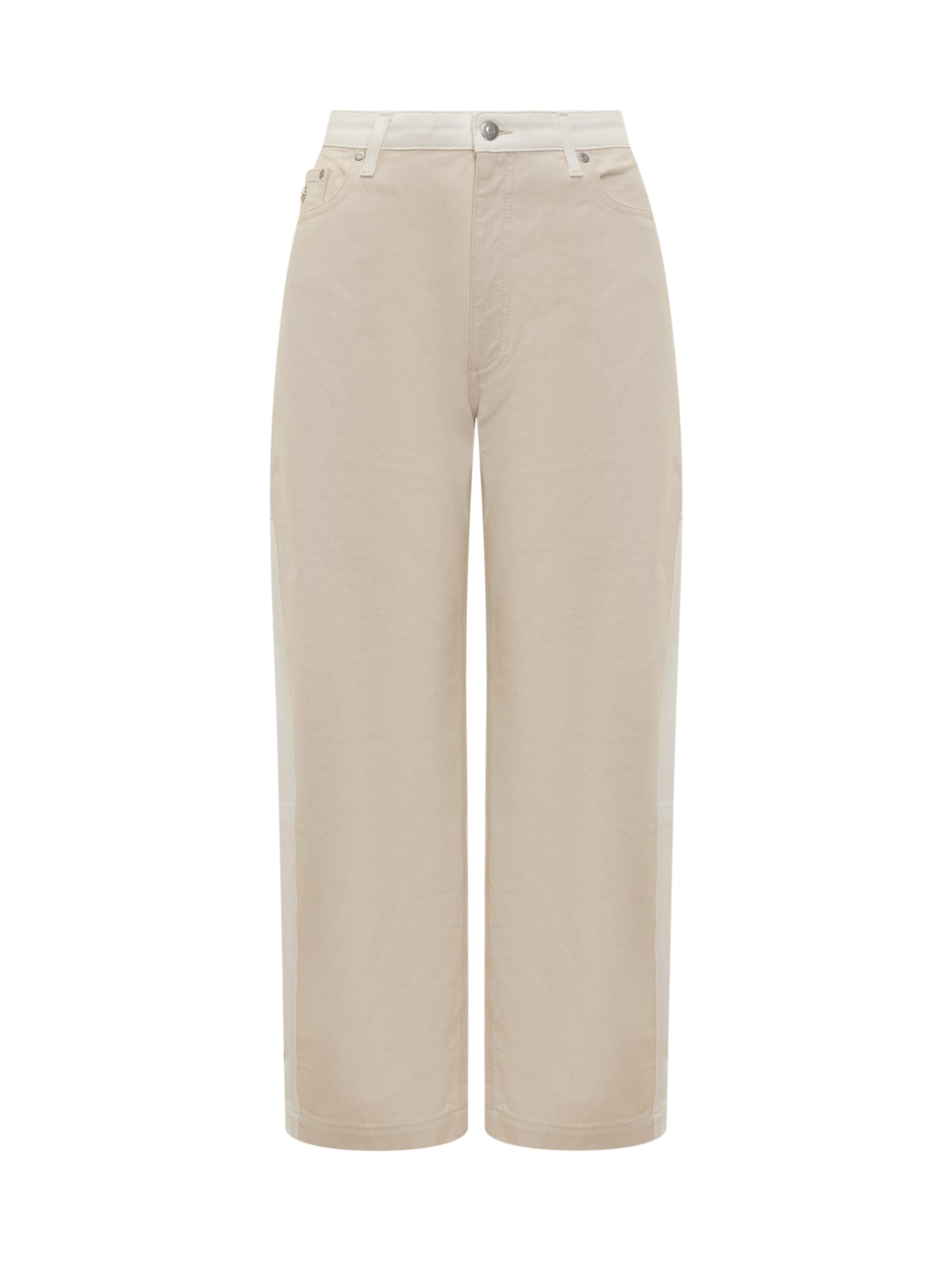 Shop Stella Mccartney Banana Jeans In White/ecru Wash