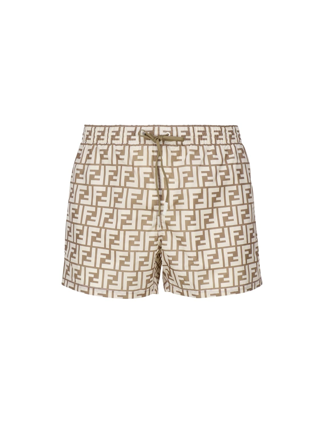 Shop Fendi Boxer Sea In Beige