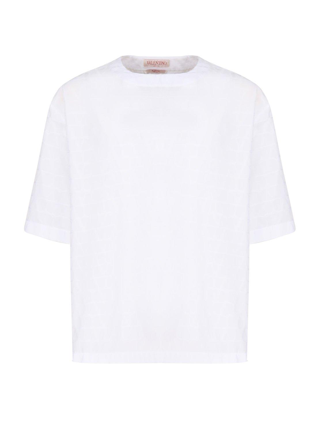 Shop Valentino Toile Iconographe Crewneck Short-sleeved T-shirt In Default Title