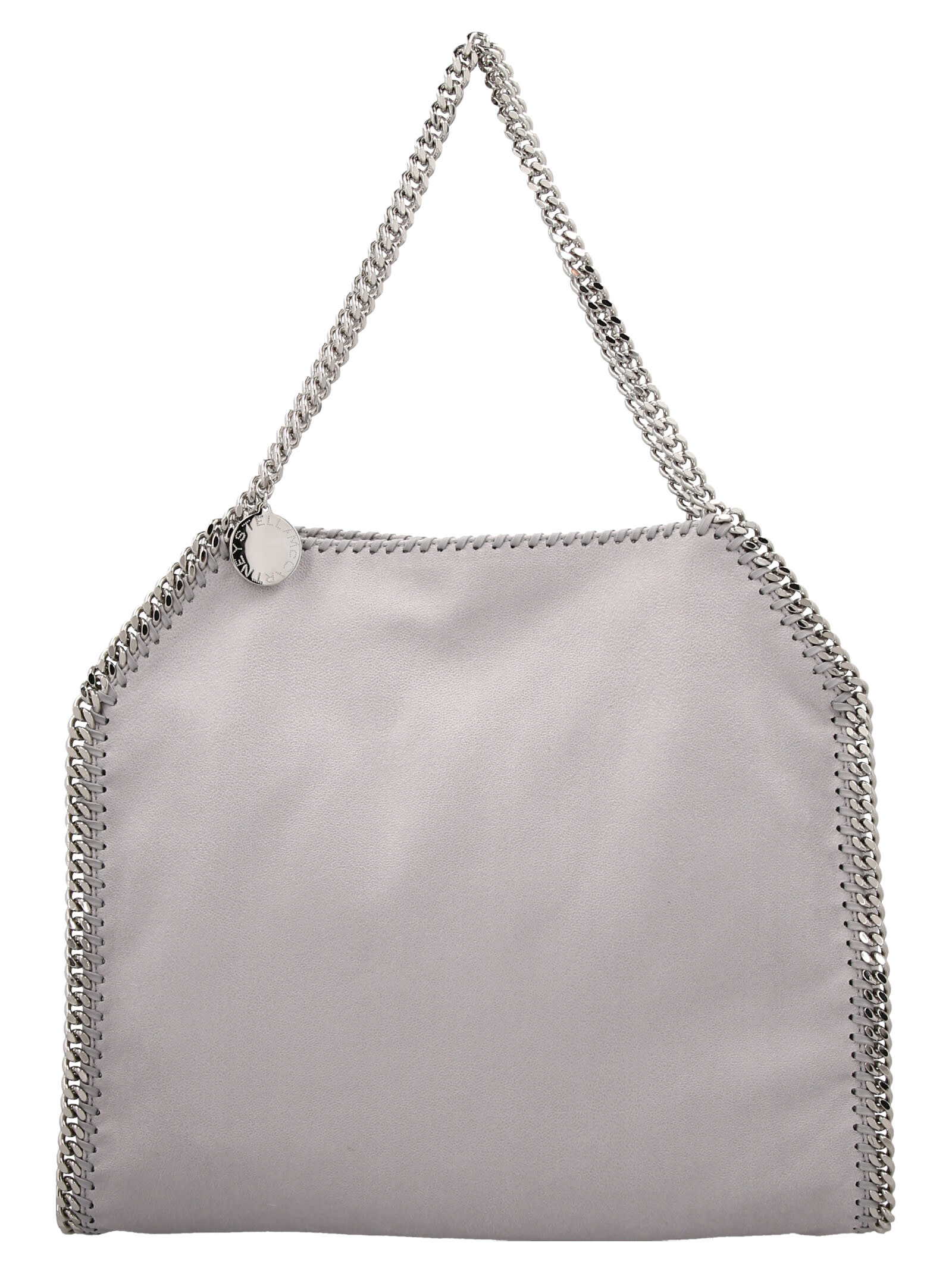 Shop Stella Mccartney Falabella Small Tote Bag In Ice Grey