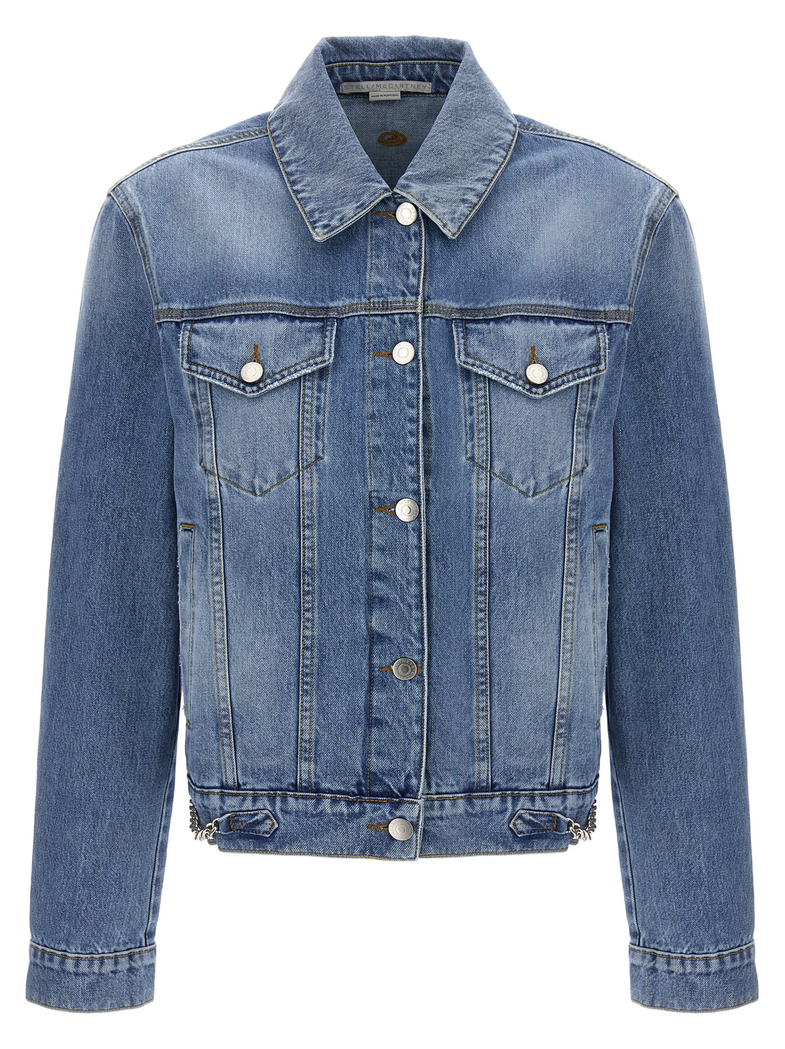 Shop Stella Mccartney Iconic Falabella Jacket In Mid Vintage Blue