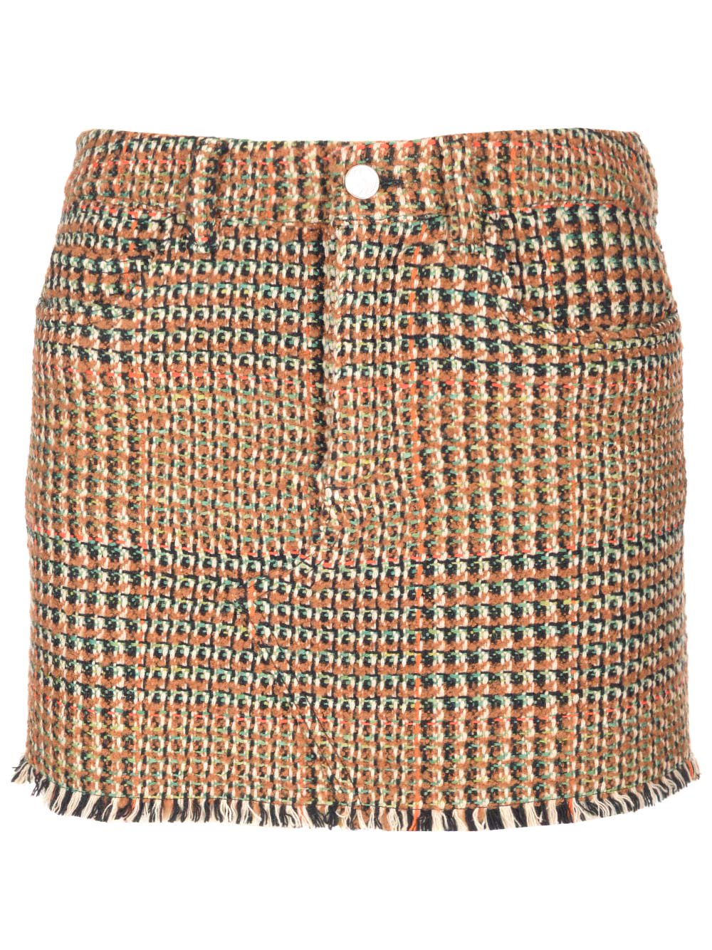 Shop Stella Mccartney Tweed Miniskirt In Camel