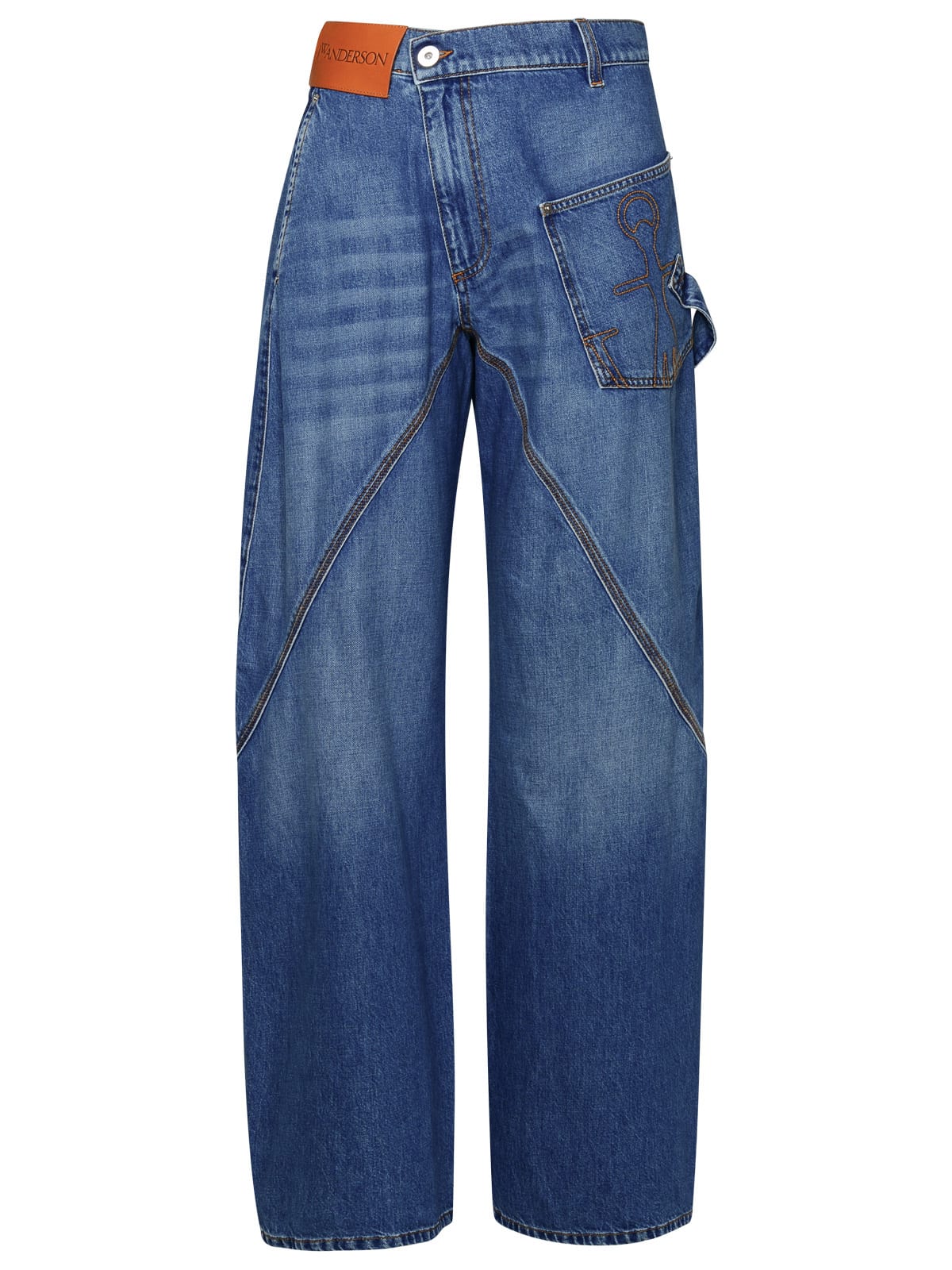Shop Jw Anderson J.w. Anderson Twisted Workwear Blue Cotton Jeans