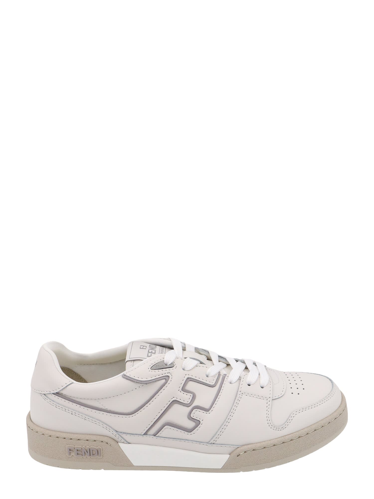 Shop Fendi Match Sneakers In White