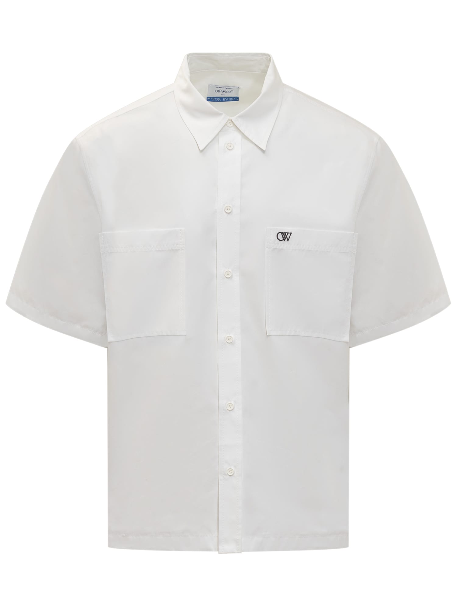 Shop Off-white Shirt With Ow Logo In White Black