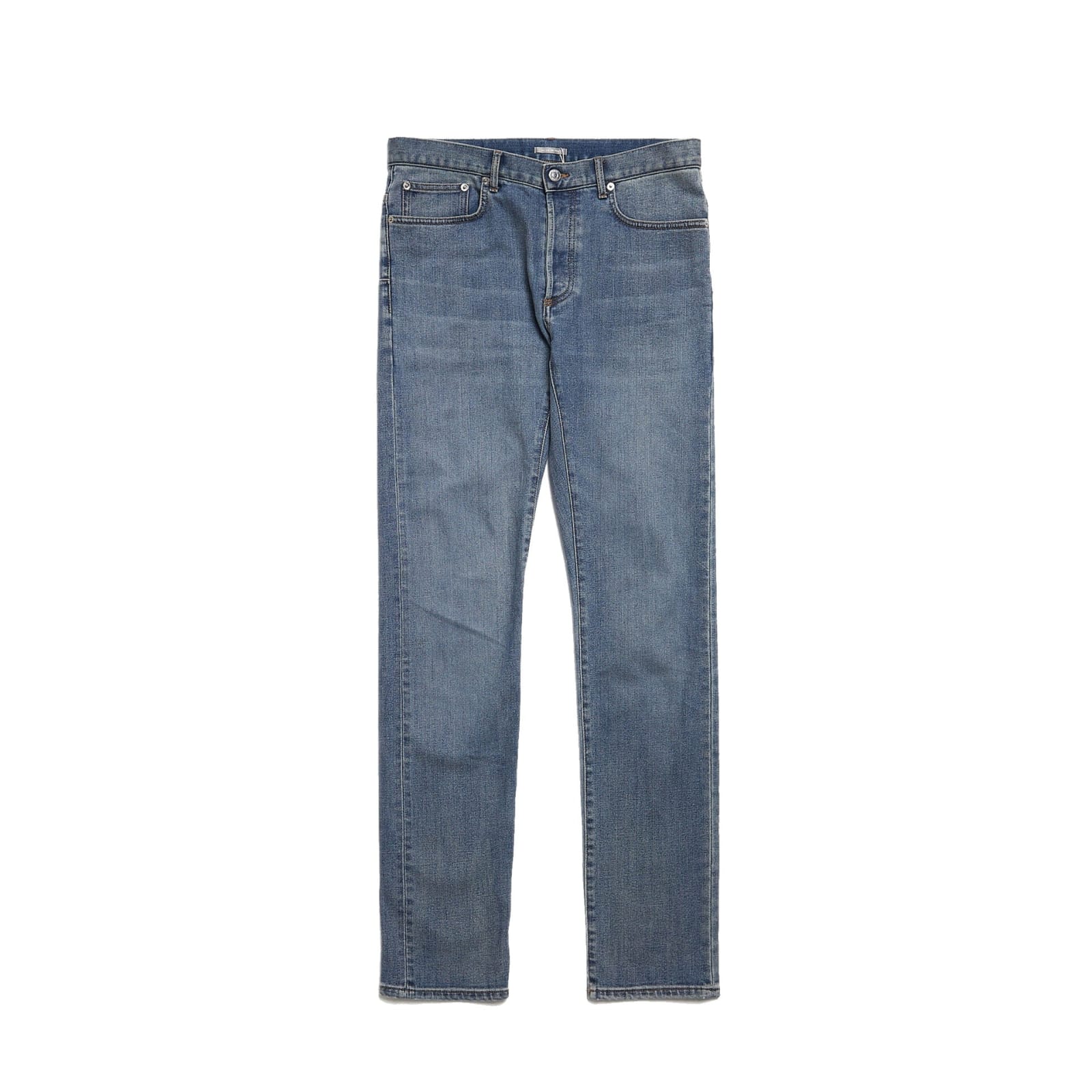 Shop Dior Washed Slim Jeans In Blue