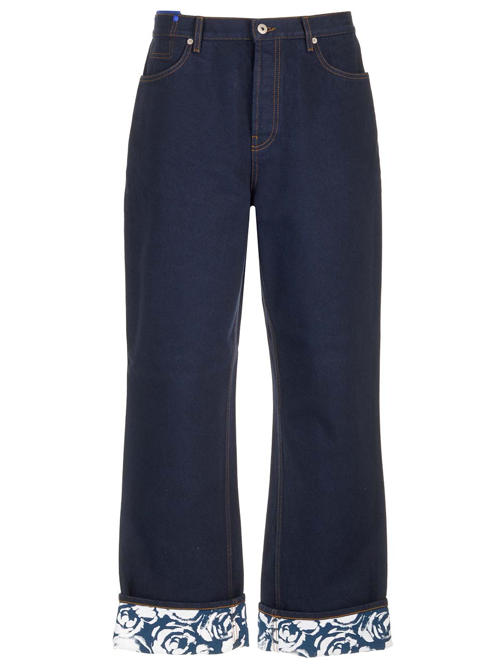 Shop Burberry Straight Leg Jeans In Blue