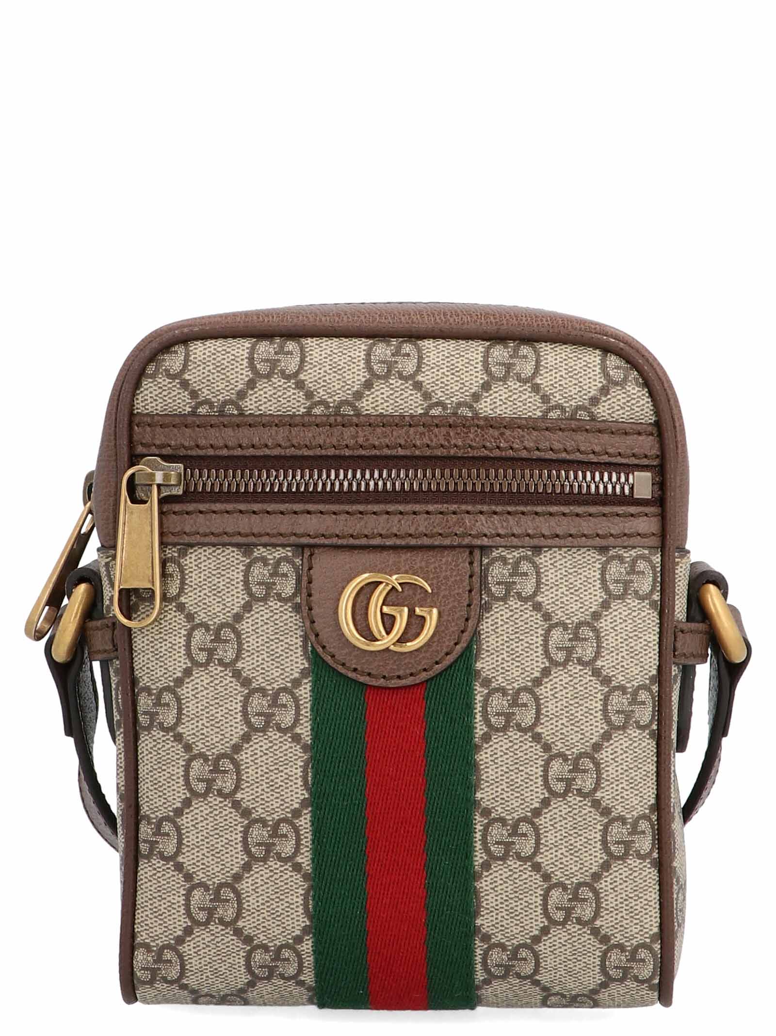 Shop Gucci Ophidia Crossbody Bag In Acero
