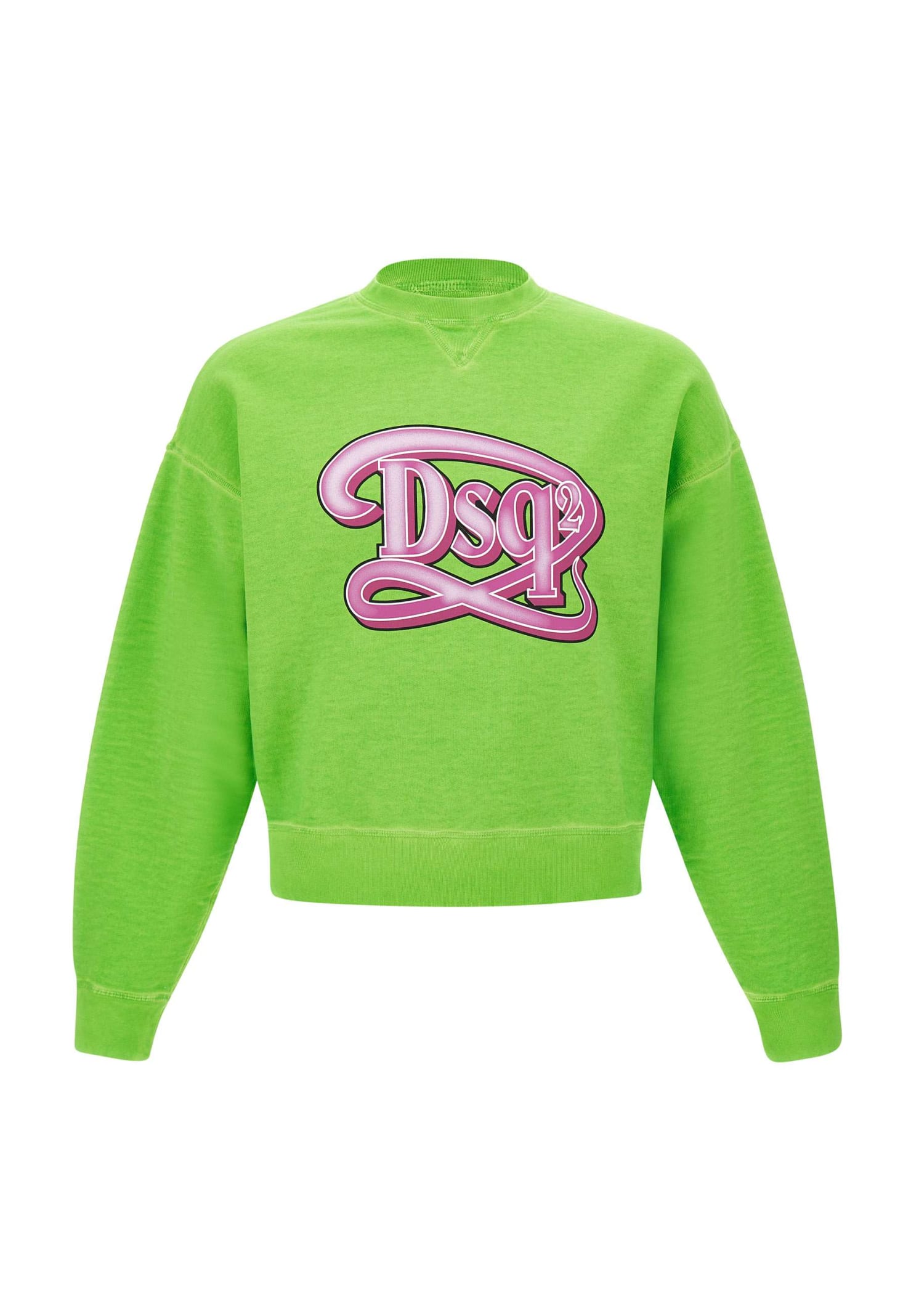 Shop Dsquared2 Drop Cotton Sweatshirt In Green