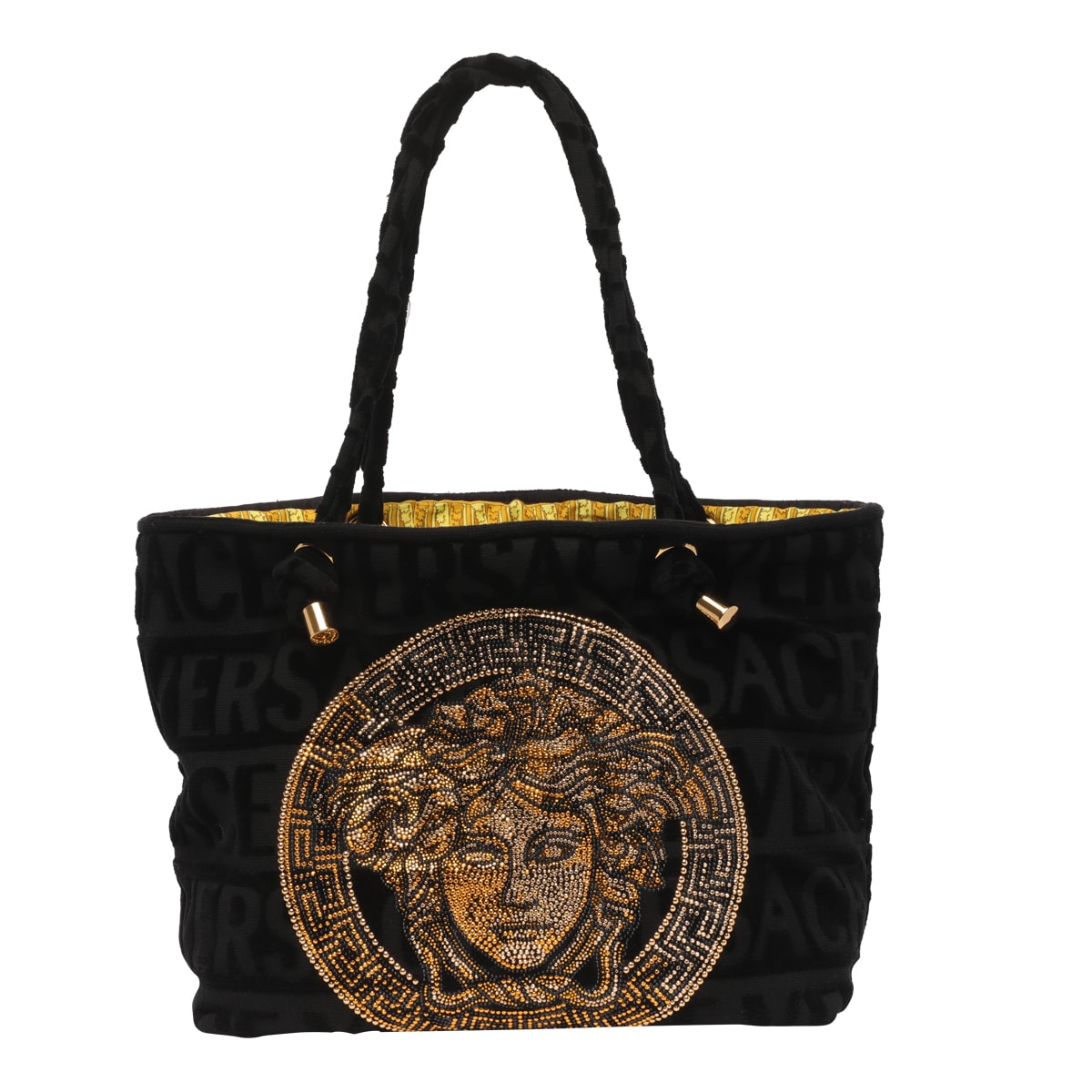 Shop Versace Icon Shopper In Black