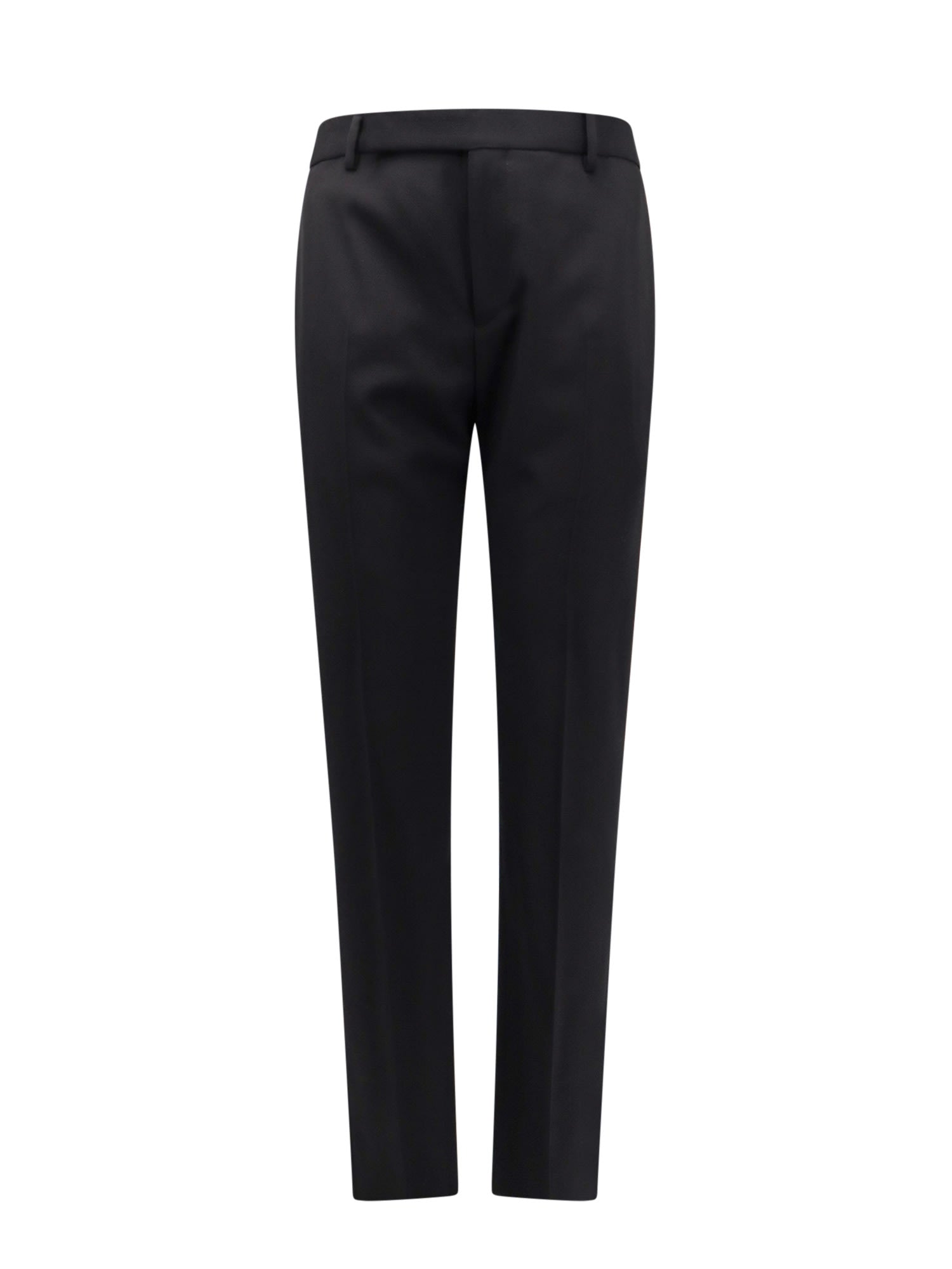 Shop Saint Laurent Trouser In Nero