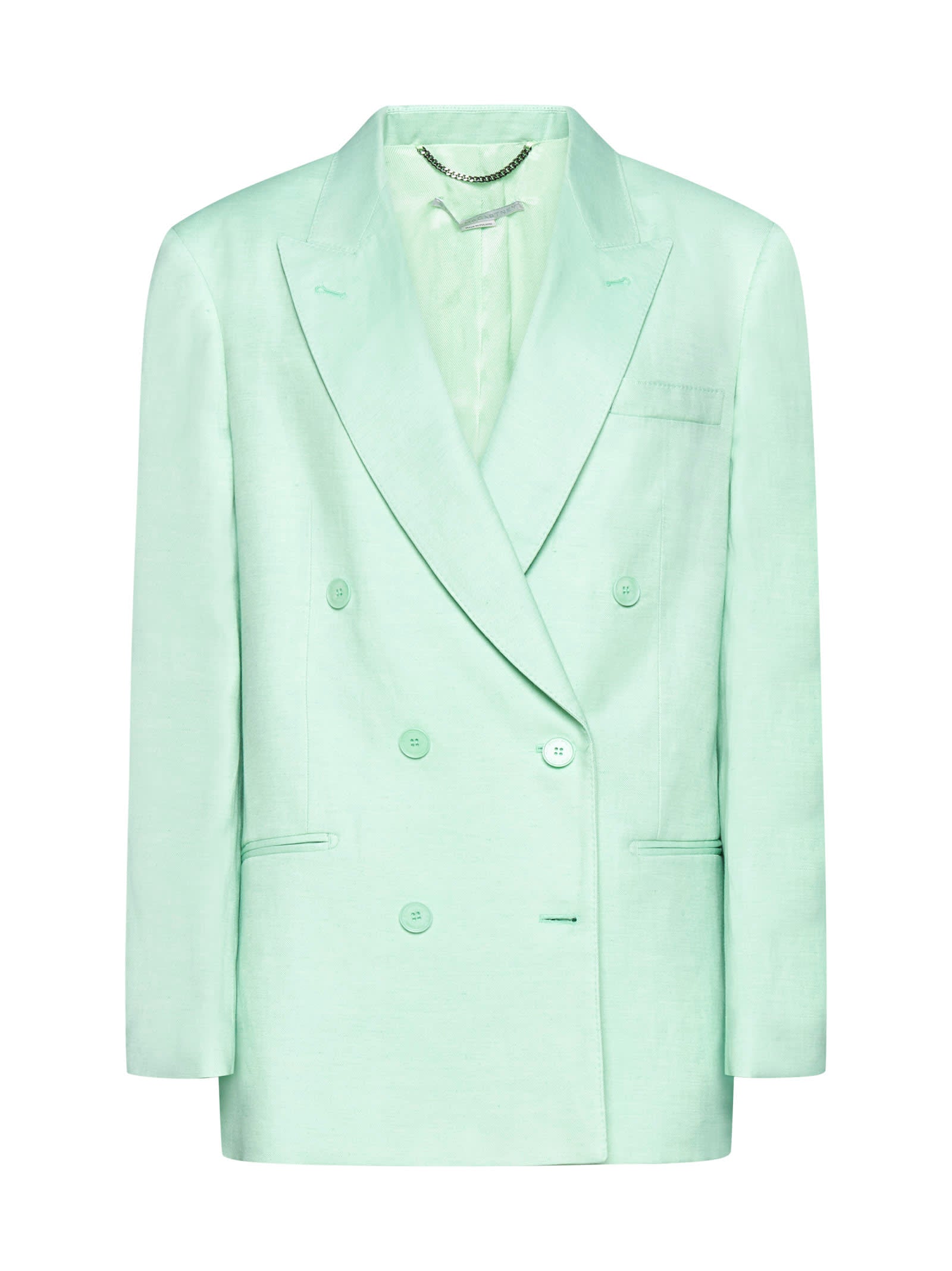 Shop Stella Mccartney Oversized Double-breasted Blazer In Green