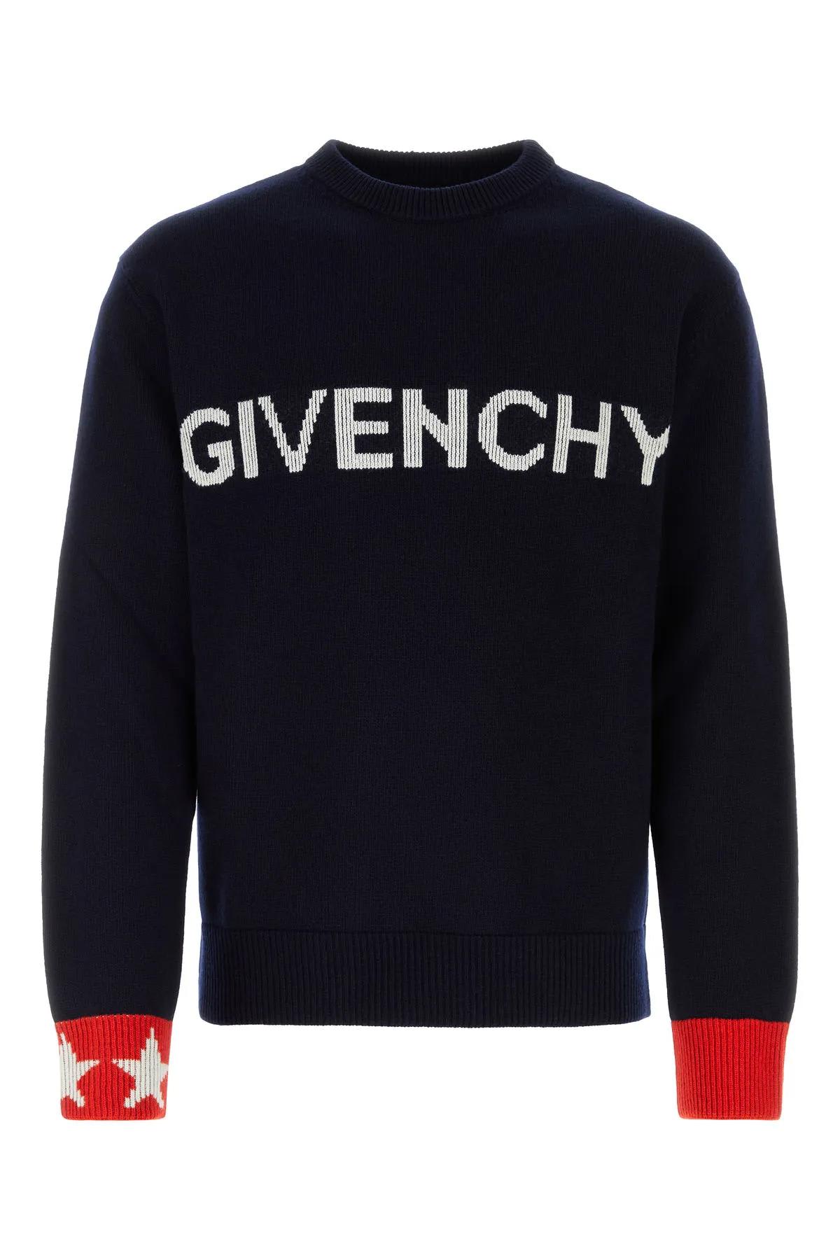 Shop Givenchy Midnight Blue Wool Sweater In Default Title