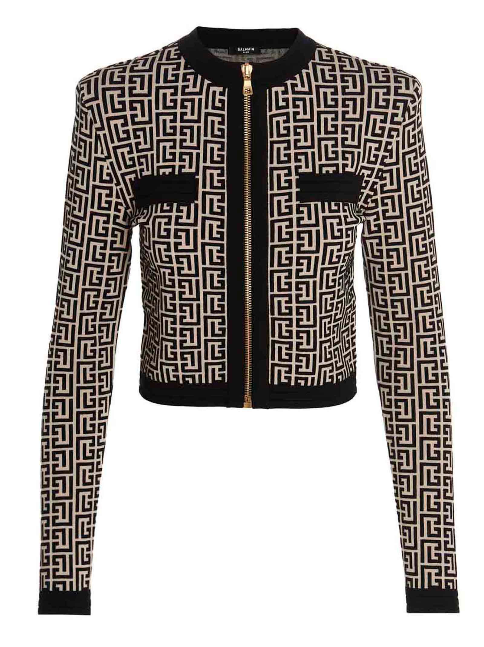 Balmain PB-monogram Wool-Blend Jacket