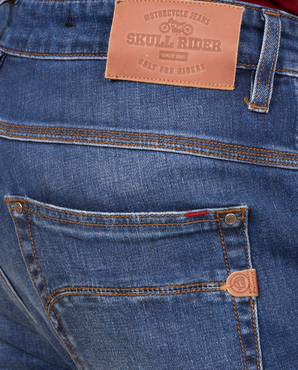 Skull Rider - Denim Blue - D-SRIDER used slim fit jeans