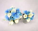 Round Bouquet - Blue & White - Deanne F
