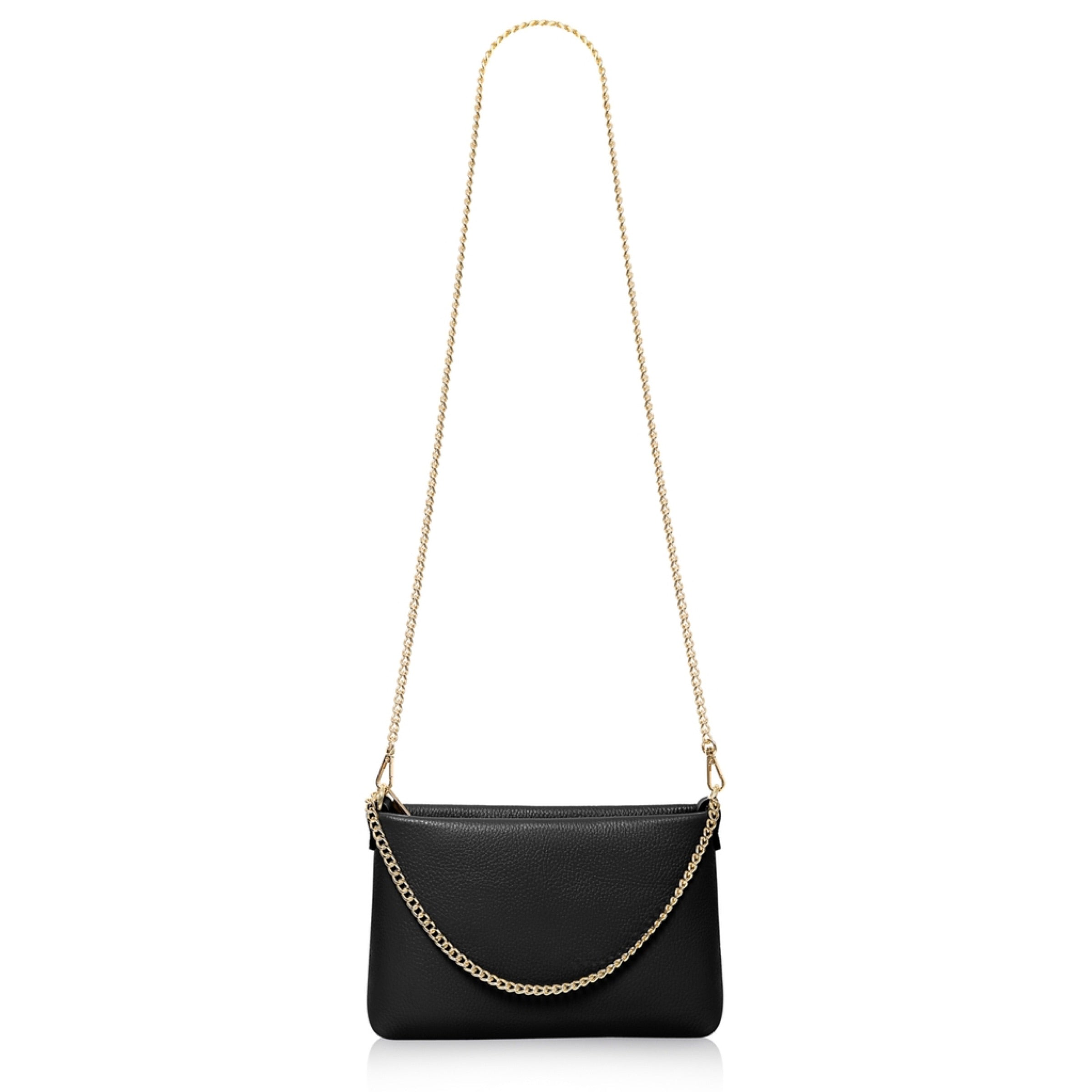 Gold chain leather handbag – LaBulleHandbags