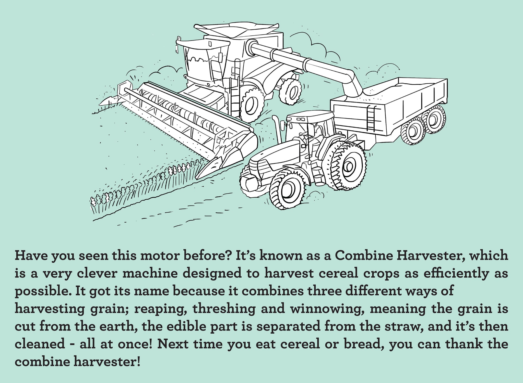 combine harvester facts for children