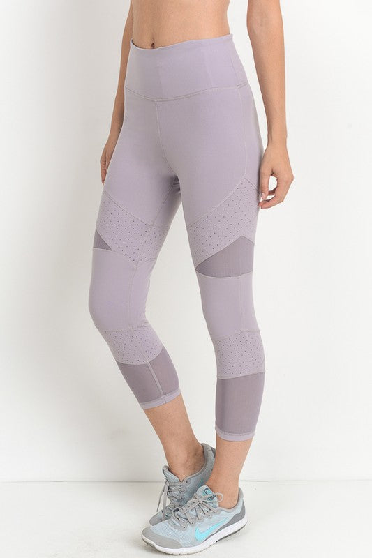 Women's Mesh Insert Lavender 'Ninja Warrior' Capri Activewear Leggings –  Social Butterfly Couture