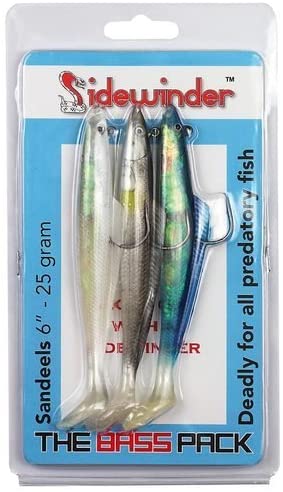 Sidewinder Weedless Minnows White & Red Spot 5.5 Inch 40g