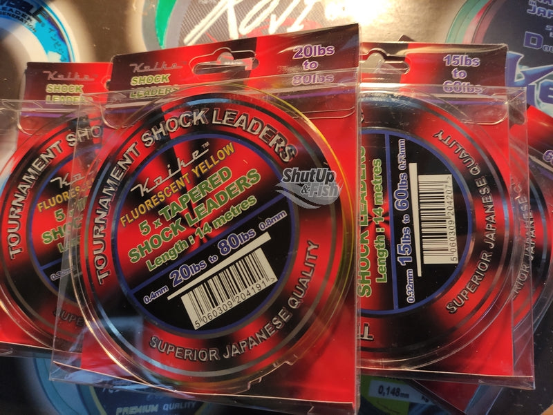 Tronixpro Xenon Tapered Shock Leader Fishing Line 50/50 Clear Orange