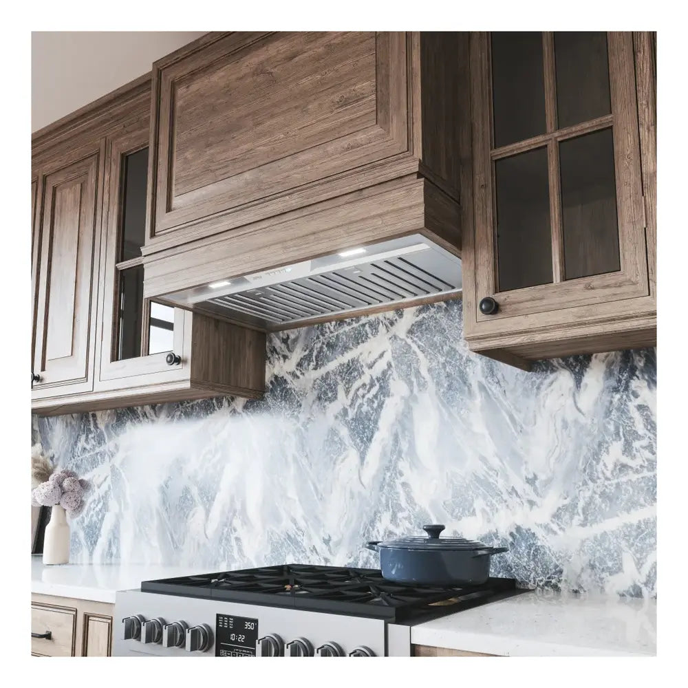 Zephyr AK9546AS 48 inch Core Collection Monsoon Mini II Insert with 600 CFM, LED Lighting, Hybrid Baffle Filters and Airflow Control Technology, in Stainless Steel