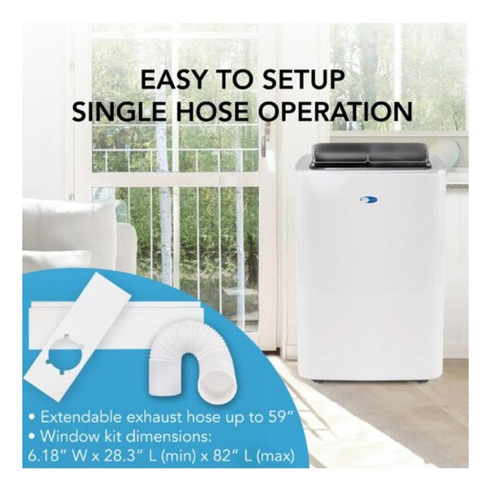 Whynter ARC0850XP 17 inch MultiCool Smart Wi-Fi enabled Portable Air Conditioner with 12,000 BTU Capacity, Built-in Dehumidifier, Up to 450 sq. ft, in White