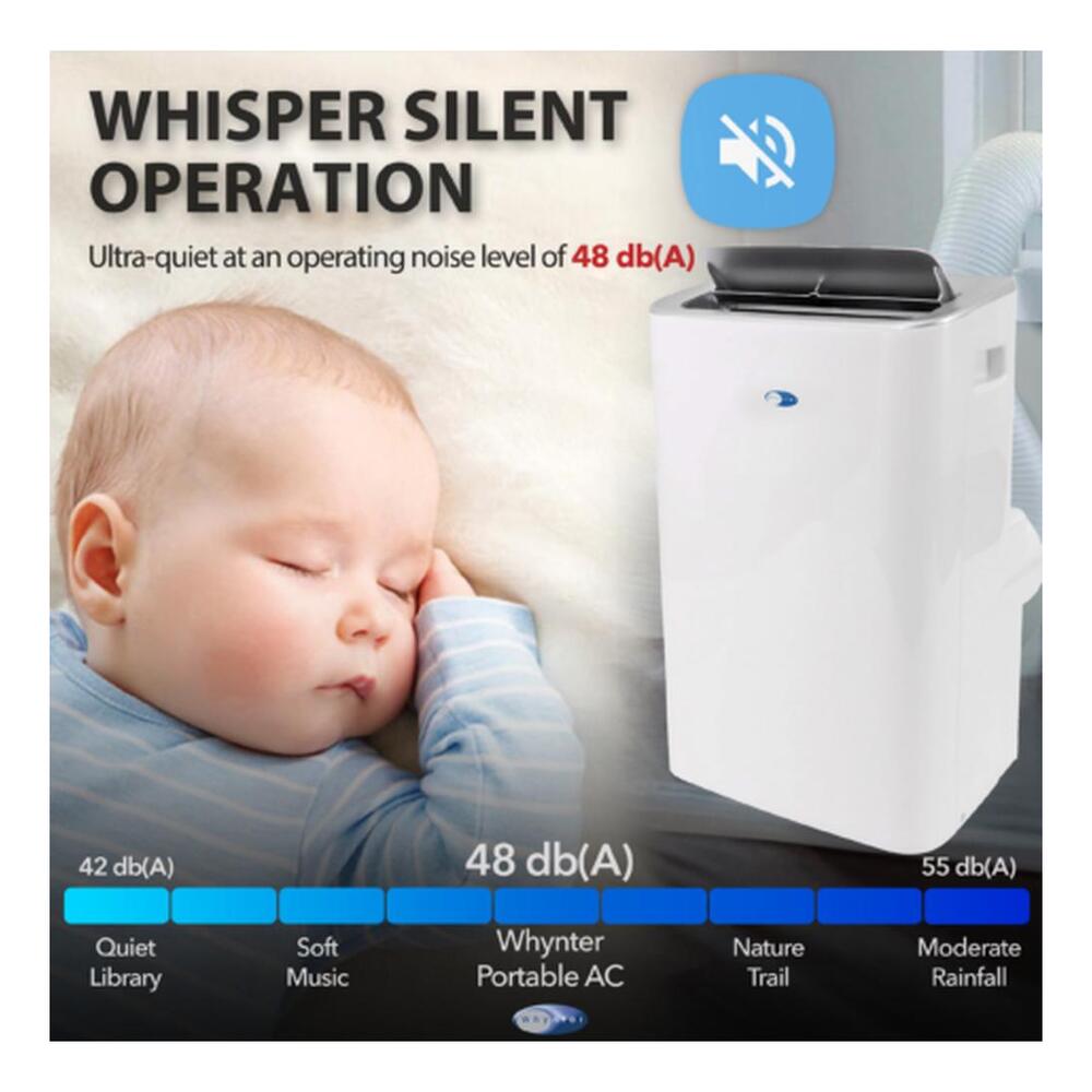 Whynter ARC1050XP 18 inch MultiCool Smart Wi-Fi enabled Portable Air Conditioner with 13,500 BTU Capacity, Built-in Dehumidifier, Up to 500 sq. ft, in White