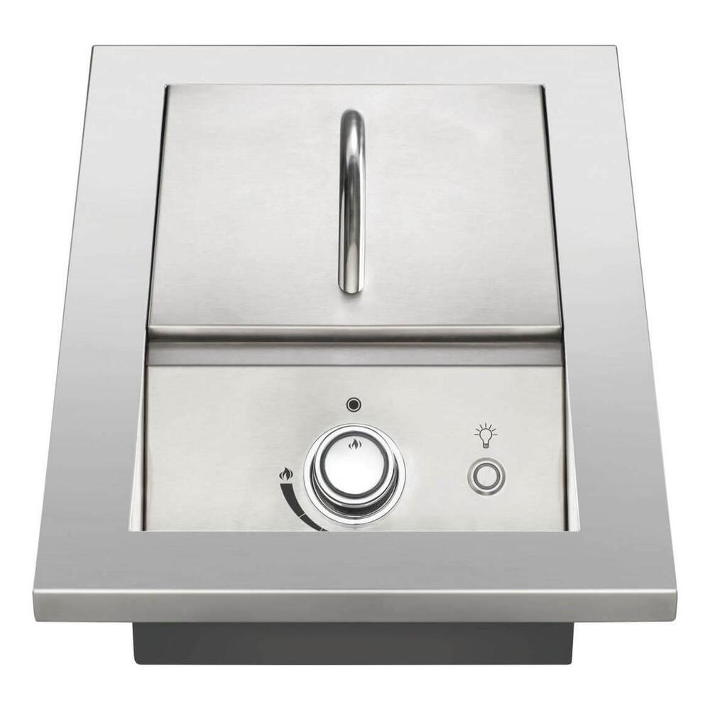 Napoleon BIB10RTNSS 700 Series 14 inch Built-in Single Range Top Burner with 94.50 sq. in. Cooking Area, 10000 Total BTU, Stainless Steel Protective Cover, Iconic WAVE™ Cooking Grids, in Stainless Steel